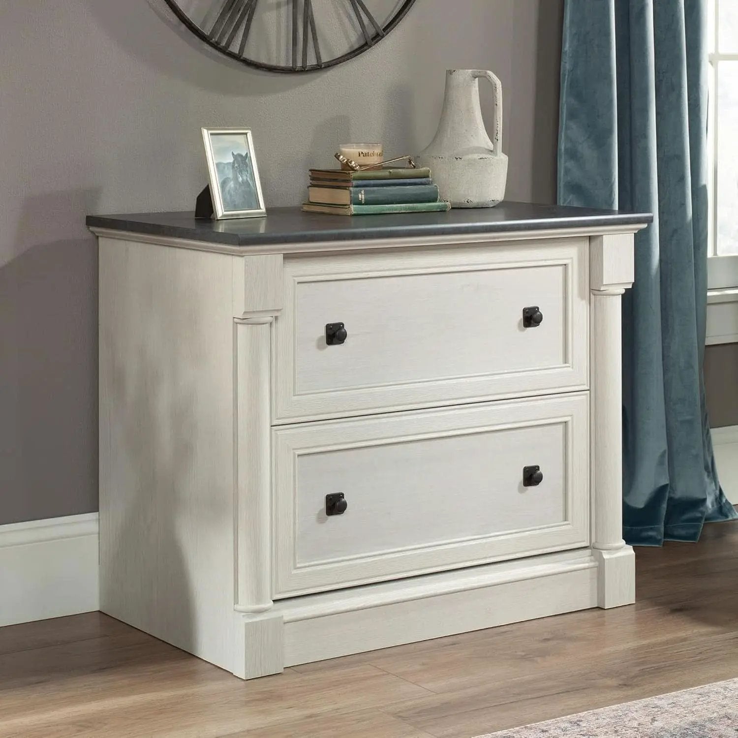 Two Drawer File Cabinet In Glacier Oak With Interlocking Drawers from PriceLows™