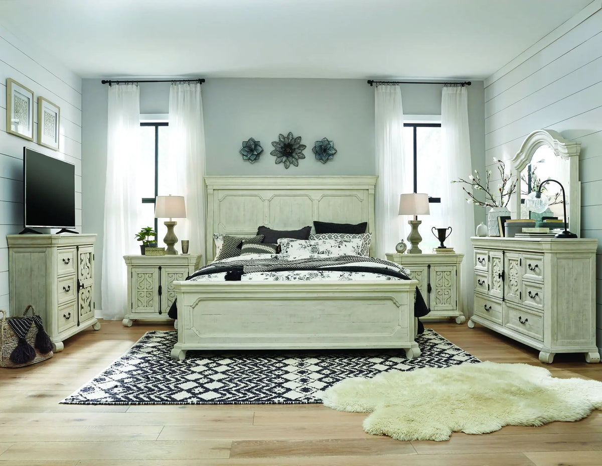 Bronwyn Panel Bed | 90 Inch Length | Signature Bedroom Collection Style | Statement Headboard