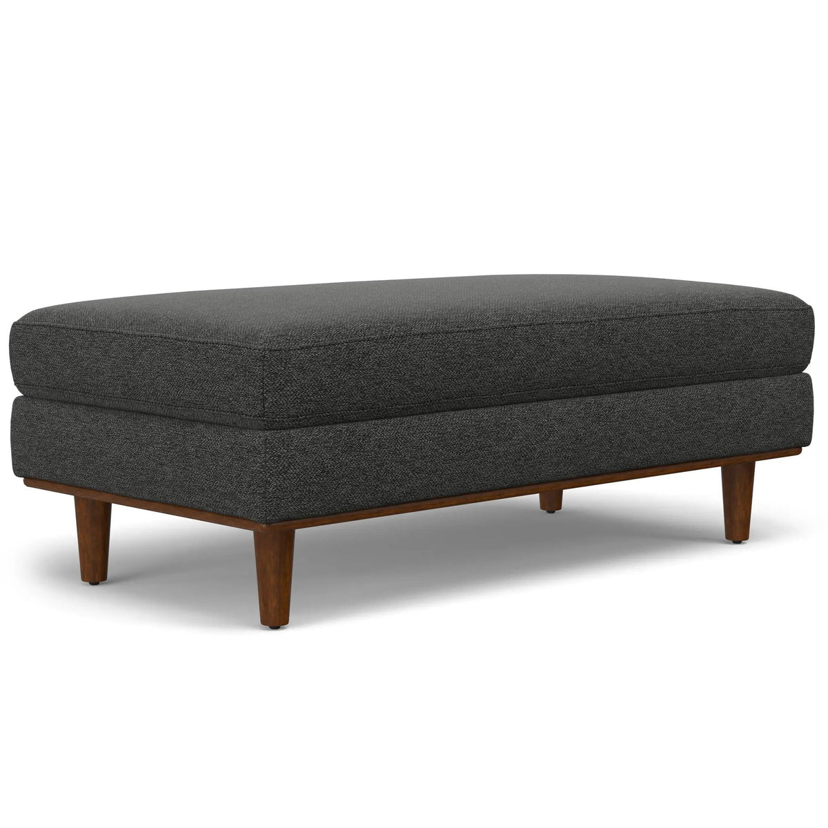 Morrison Handcrafted Ottoman | Mid-Century Modern Styling | Corner-Blocked Frame | 33 Inch Width