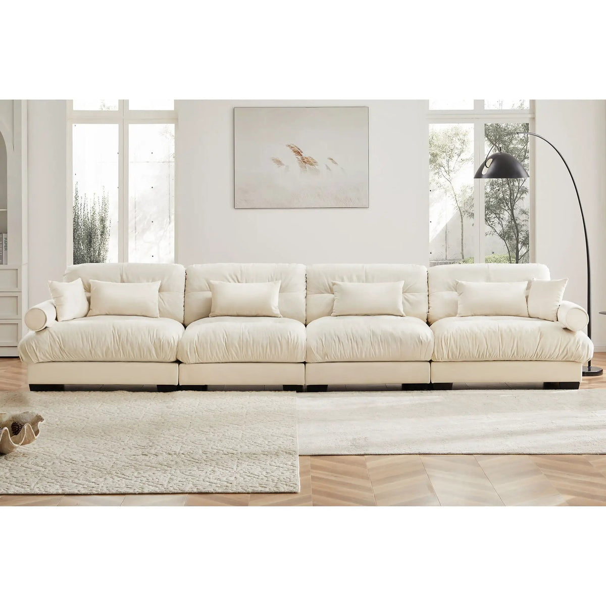 Sectional Sofa | Deep Seat Convertible | Modular Vintage | Oversized