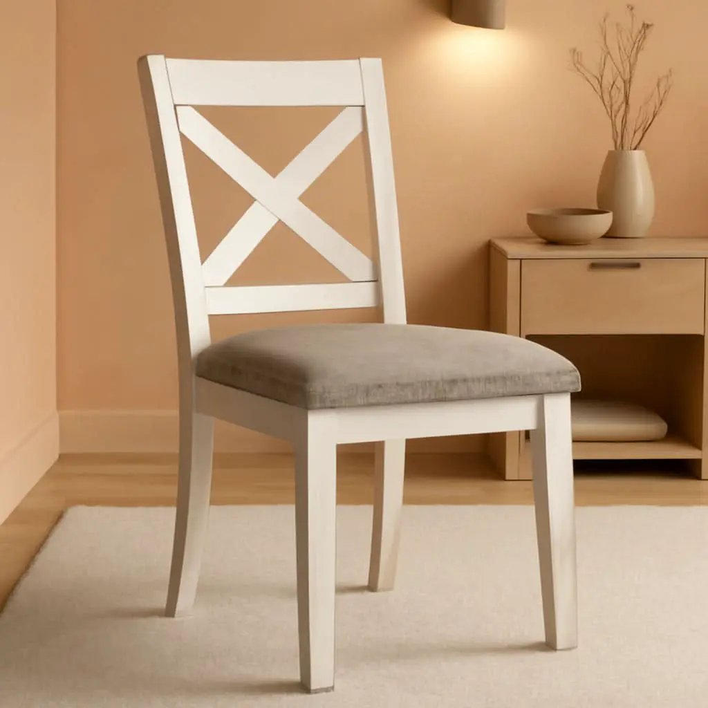 Robbinsdale White Counter Height Bar Stool Set of 2 from PriceLows™