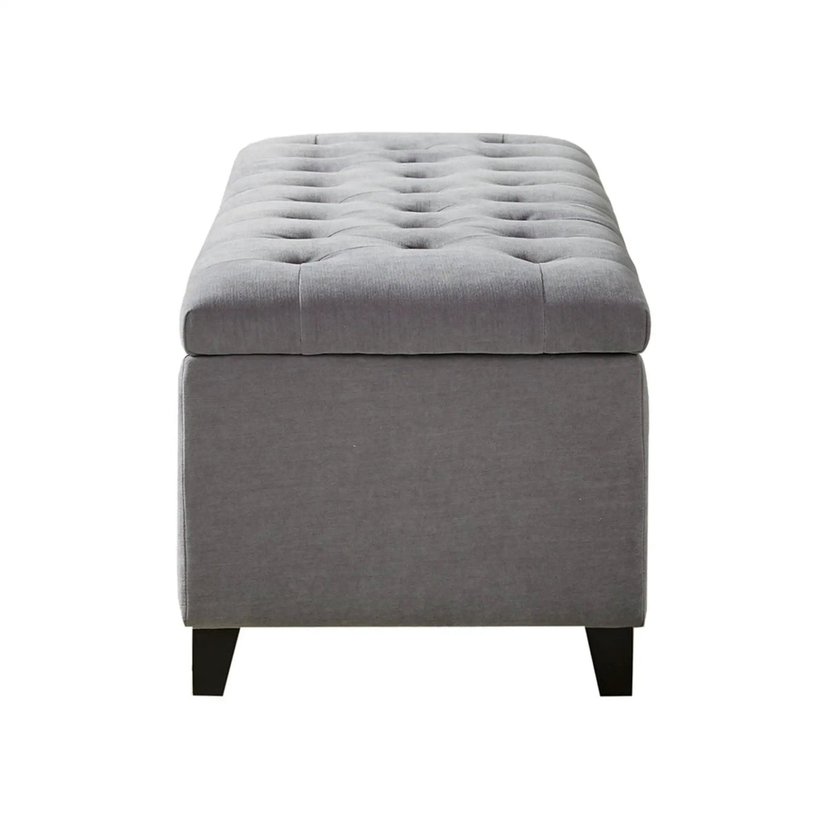 Tufted Soft Close Storage Bench | Button Tufted Top | Solid Wood Legs | 49 Inch Width