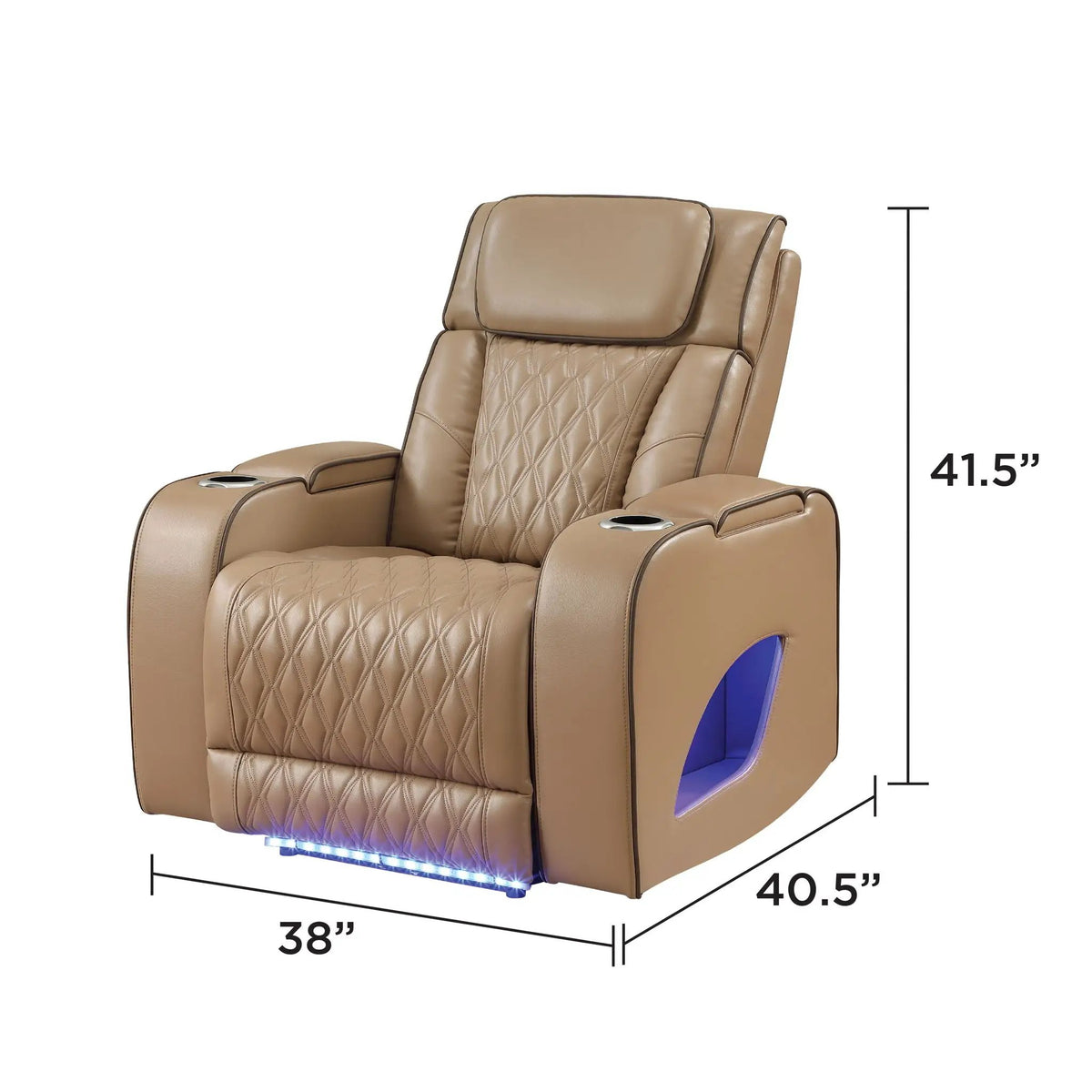 Power Reclining Chair | Vibrating Massage | LED Lighting