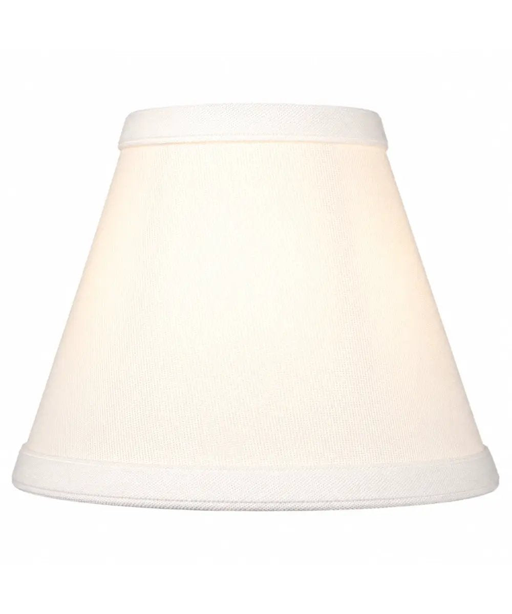 Clip On Lampshades | White Linen | 6X5 Inches | Set Of 6