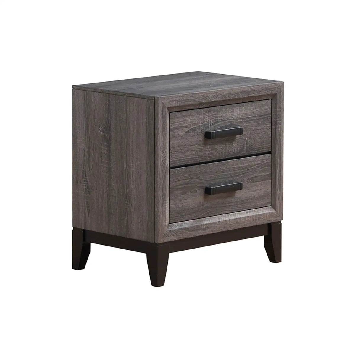 Mirage Nightstand | Sleek Foil Finish | Two Spacious Drawers | Modern Bedroom Storage