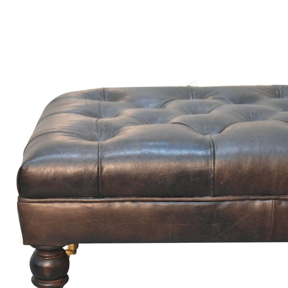 Buffalo Ottoman With Castor Legs | 7 Pieces | Mango Wood | Living Room