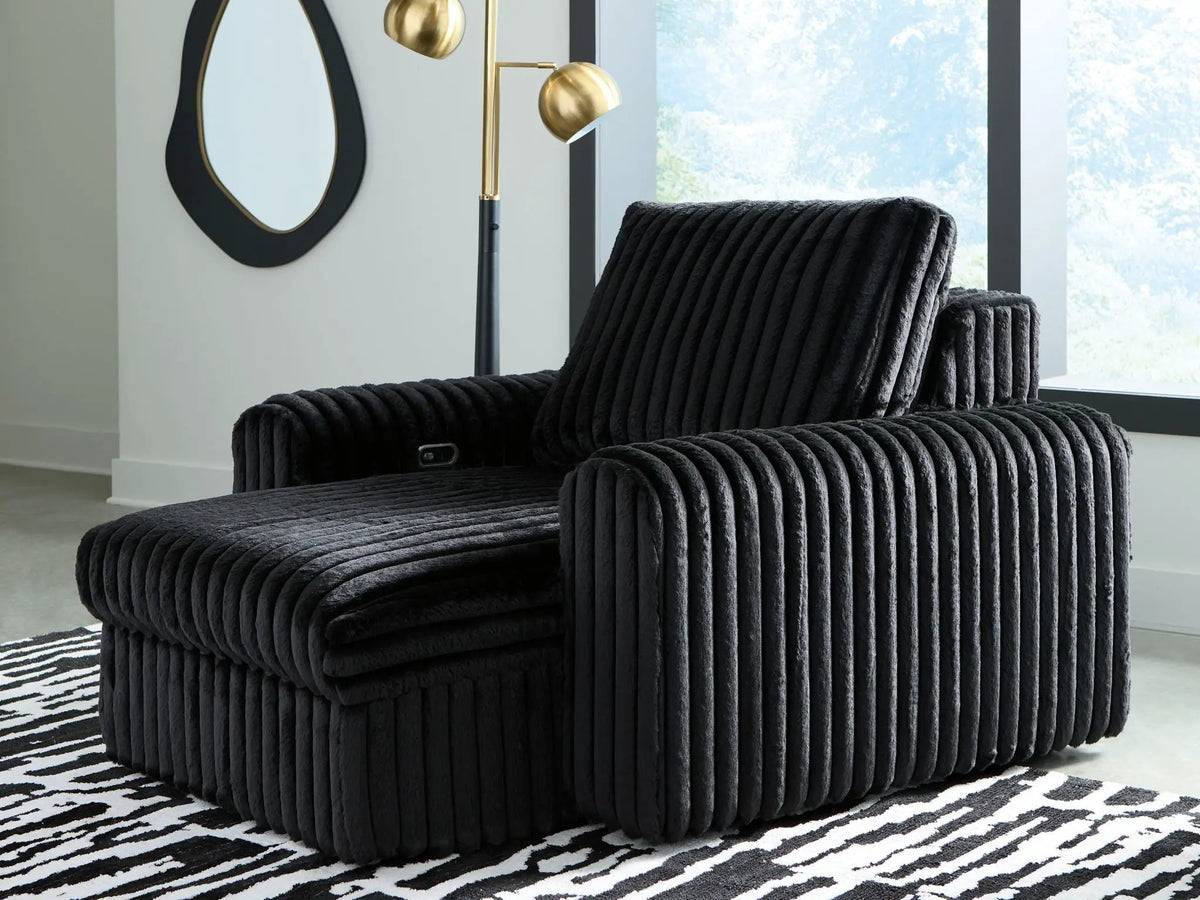 HamlinBay Power Gliding Chaise | Loose Back Cushion | Large Shaped Arms | Power Glide Function