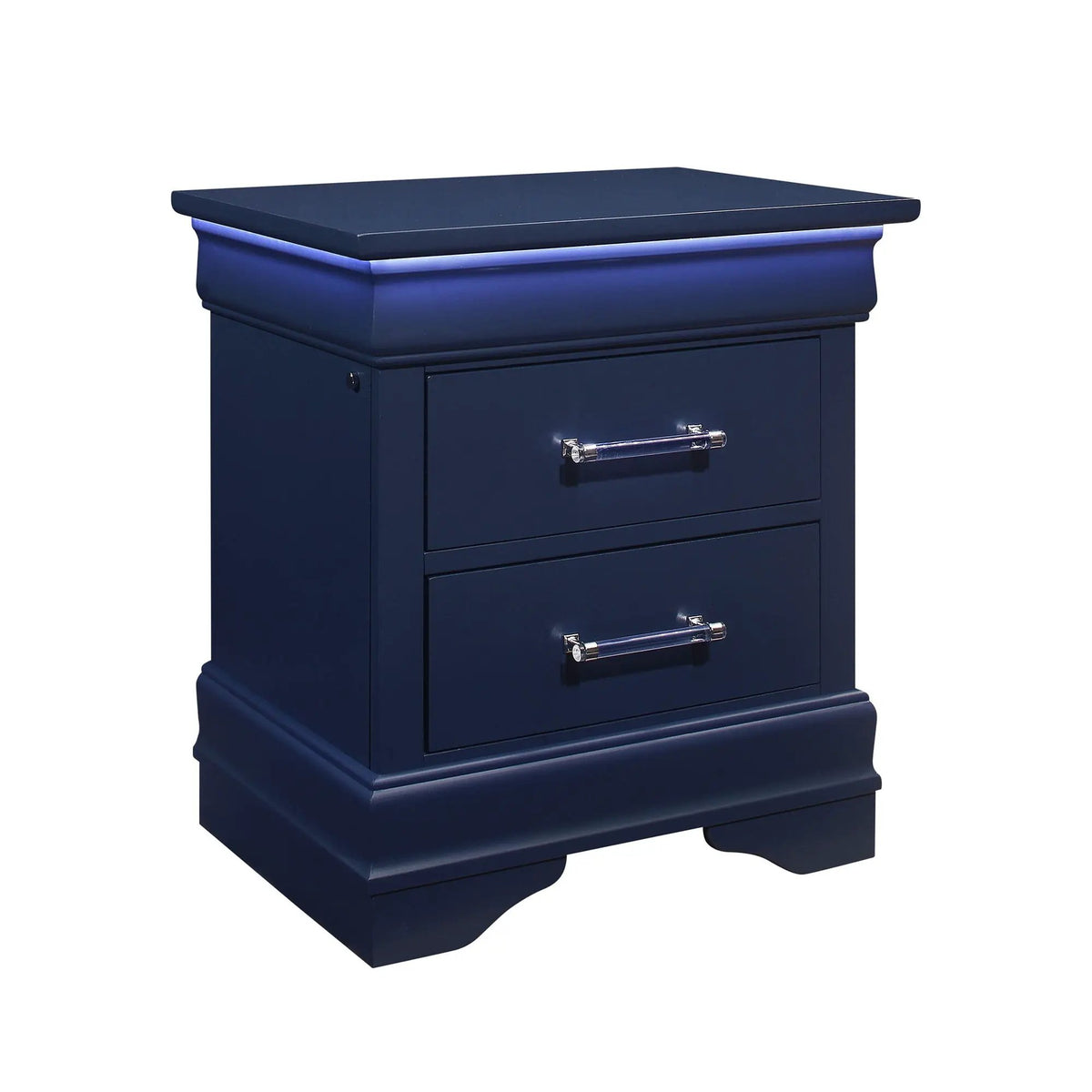 Charlston Nightstand | LED Lighting | Transitional Style | Spacious Storage