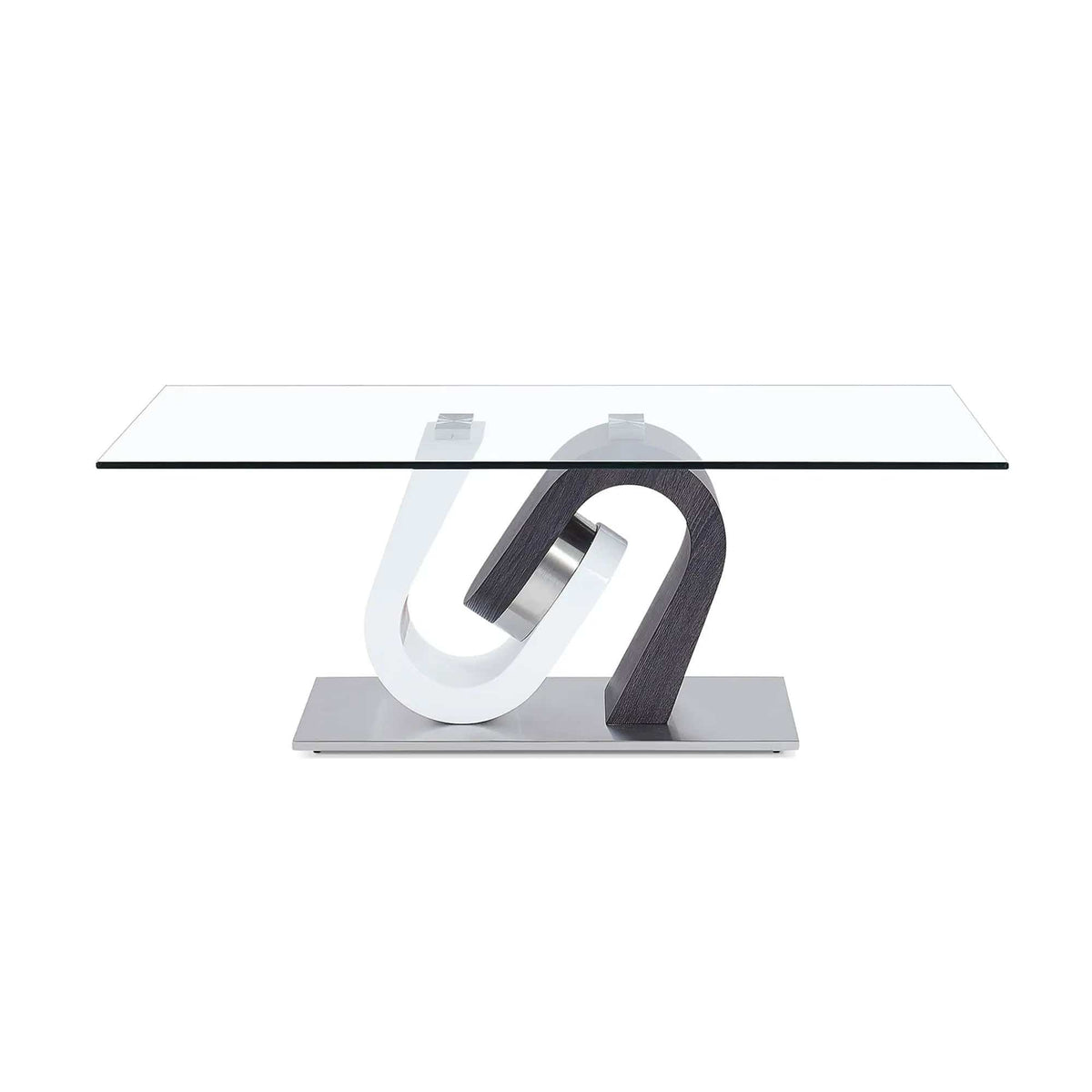 Rocky Table, Elegant Design | 2 Pieces | Solid Wood & Tempered Glass | Living Room