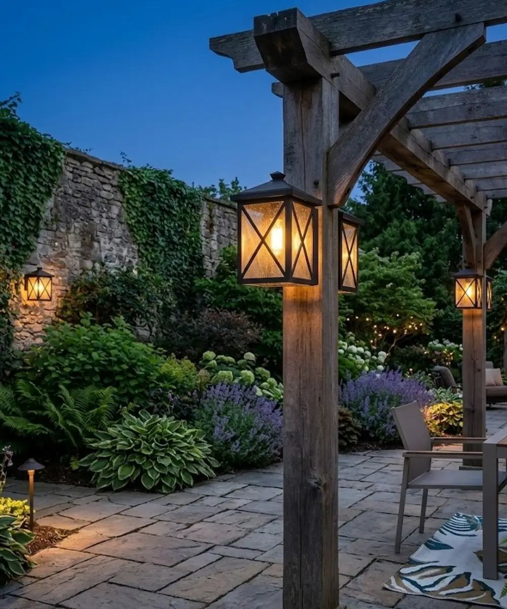 Outdoor Wall Lantern | 10 Inch High | Seeded Glass Shade | 1 Light