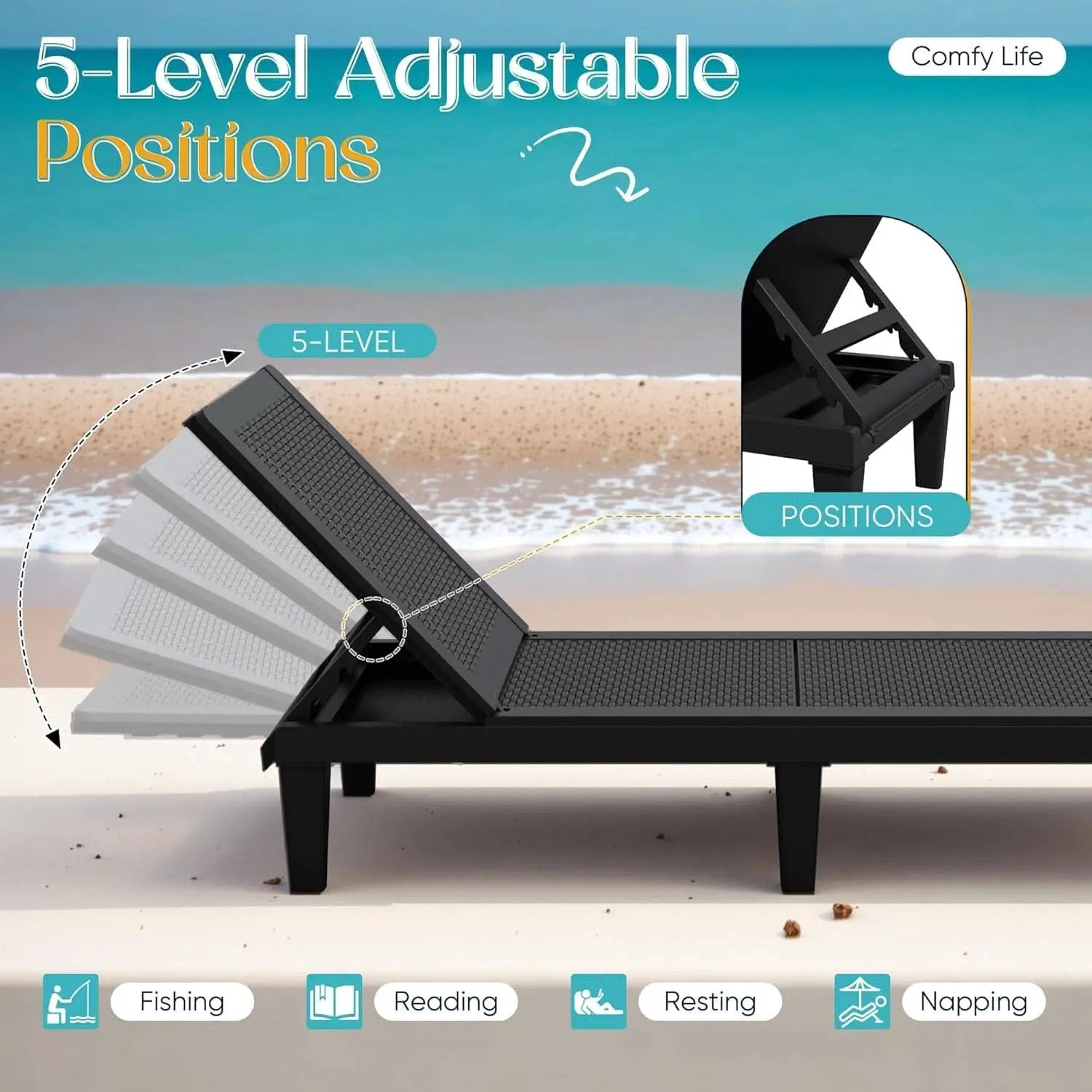 Adjustable Outdoor Chaise Lounge Chairs Set for Relaxation from PriceLows™