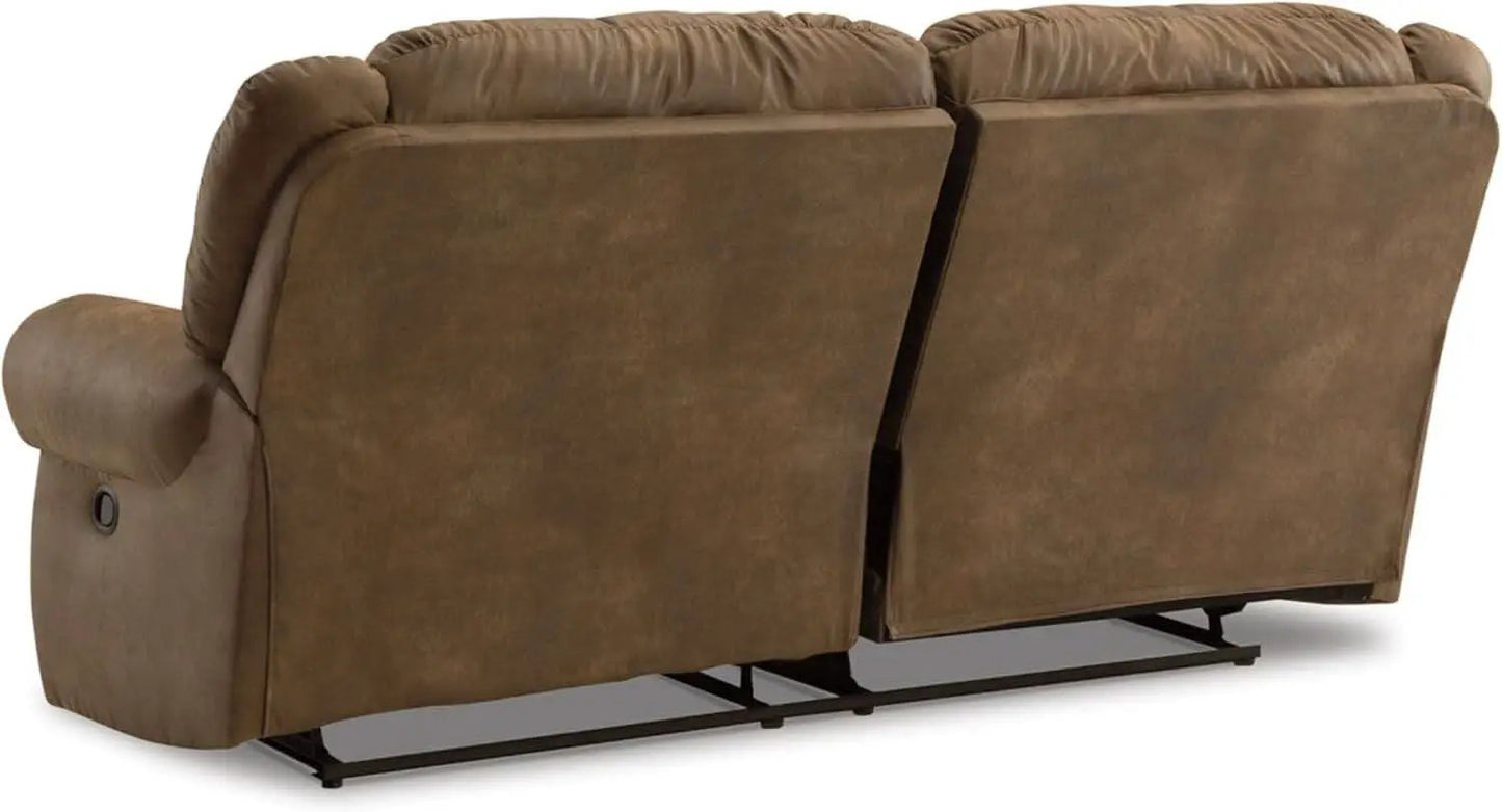 Boothbay Faux Leather 2 Seat Reclining Sofa Dark Brown from PriceLows™