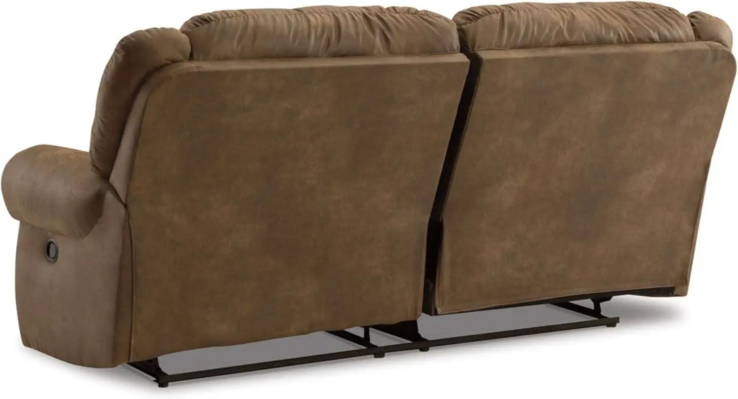 Boothbay Faux Leather 2 Seat Reclining Sofa Dark Brown from PriceLows™