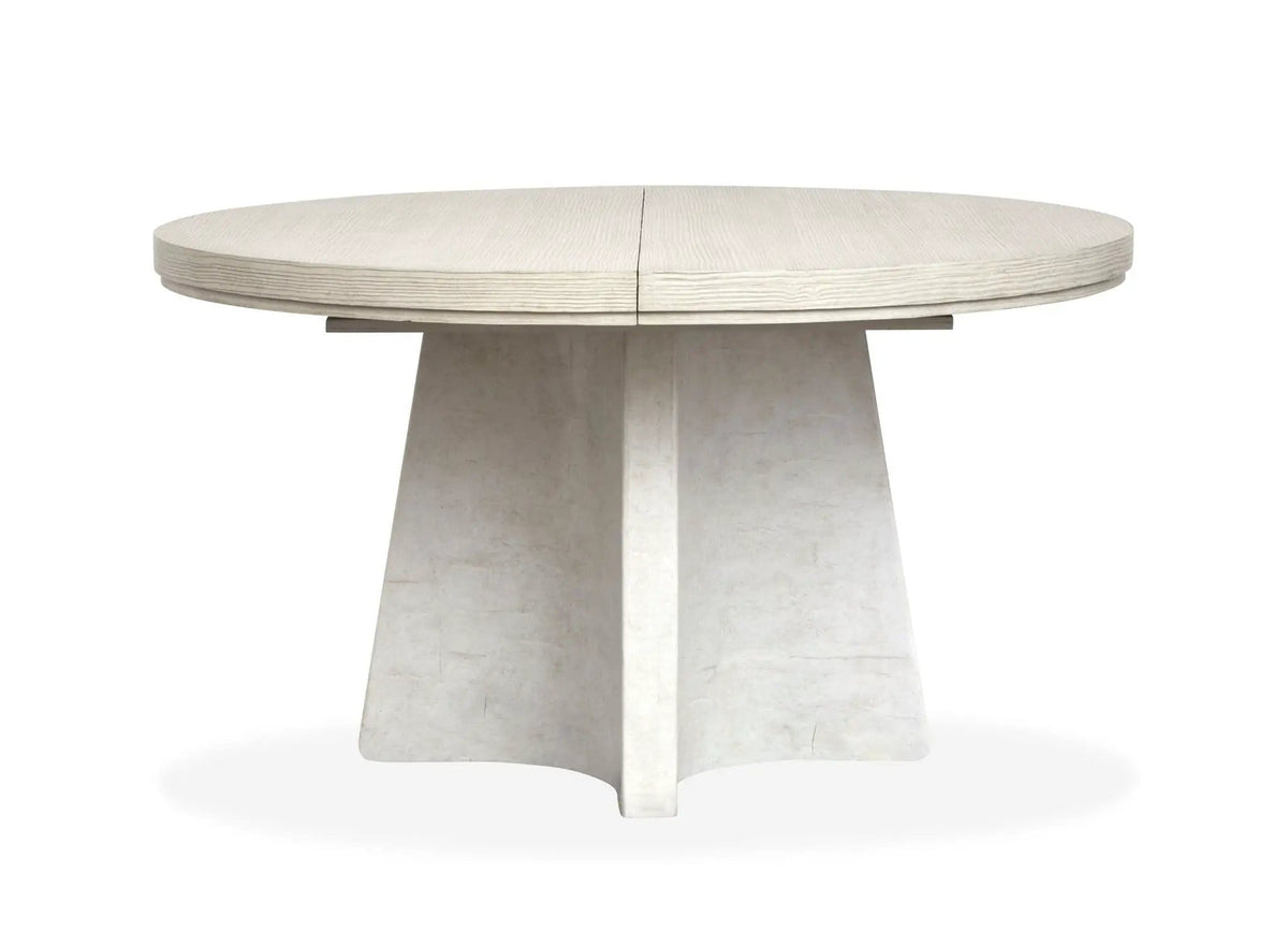 Lorelei Extendable 54" Round Dining Table Dining Tables with Extension | 54 Inch | Fabric & Mdf | Misty Cloud