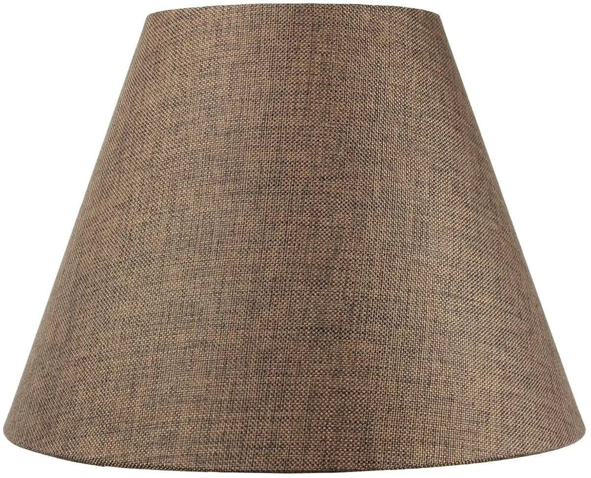 Empire Lampshade | Hard Back Frame | Chocolate Burlap | 16W X 12H