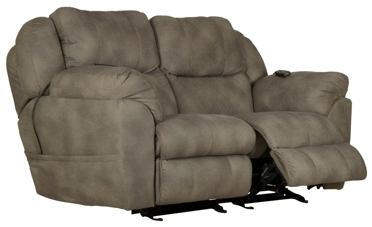 Flynn Power Lay Flat Rocking Loveseat With Power Adjustable Headrest & Lumbar And | 79 x 41 x 43 in | Polyester & Fabric | Fig