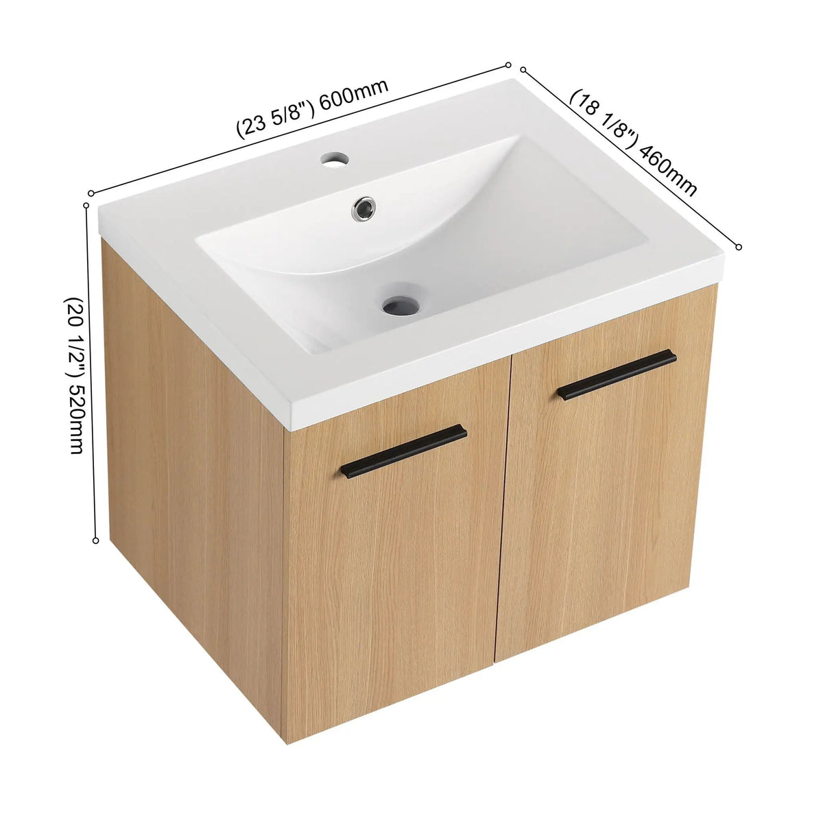 Floating Bathroom Vanity With Sink | Plywood | Double Door