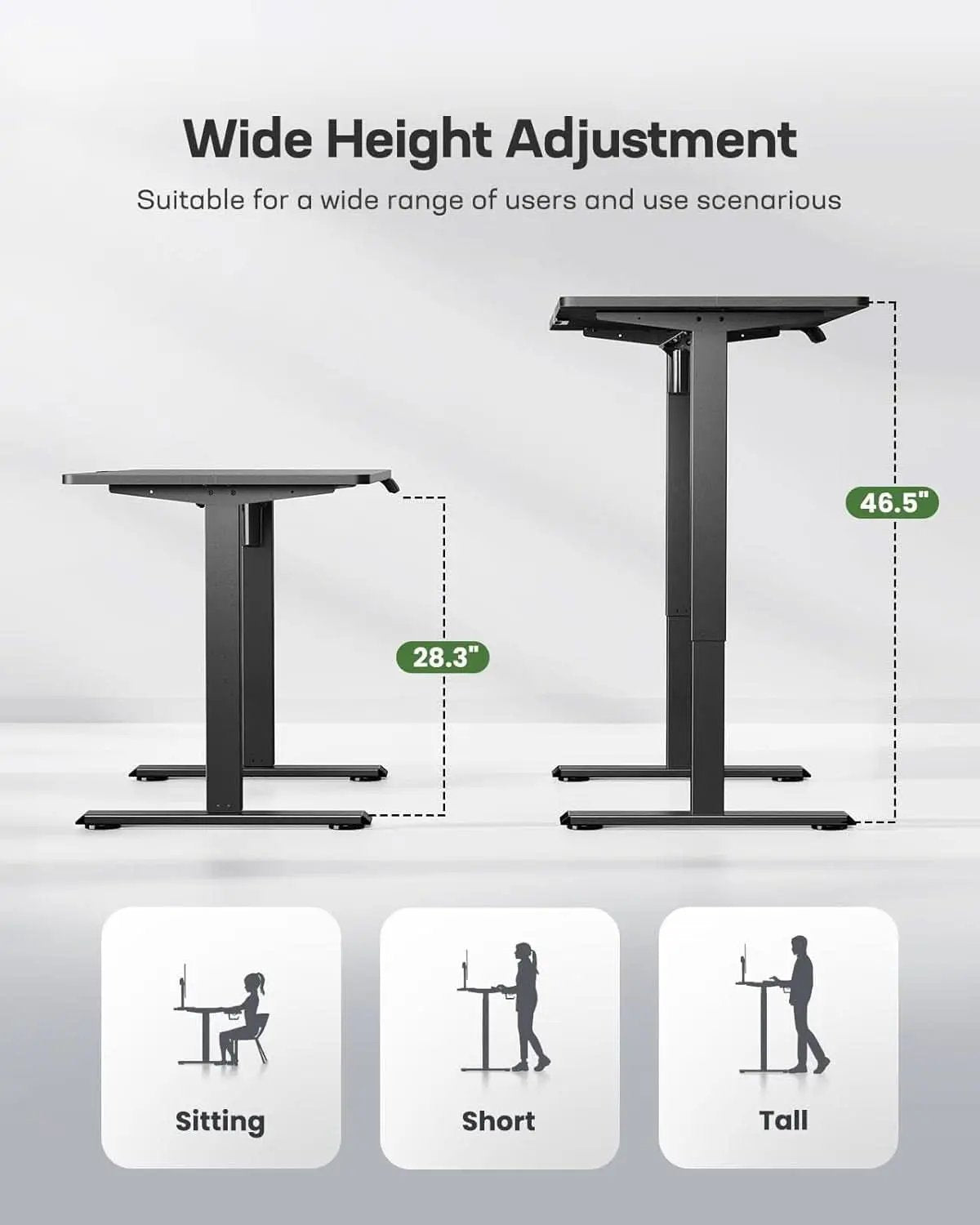 Electric Adjustable Standing Desk 48x24 With Memory Presets from PriceLows™