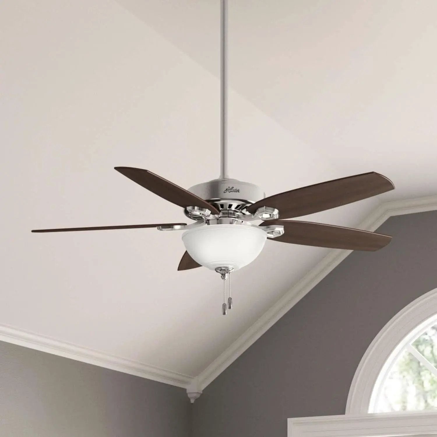 Builder Deluxe 52 Inch Brushed Nickel Indoor Ceiling Fan from PriceLows™