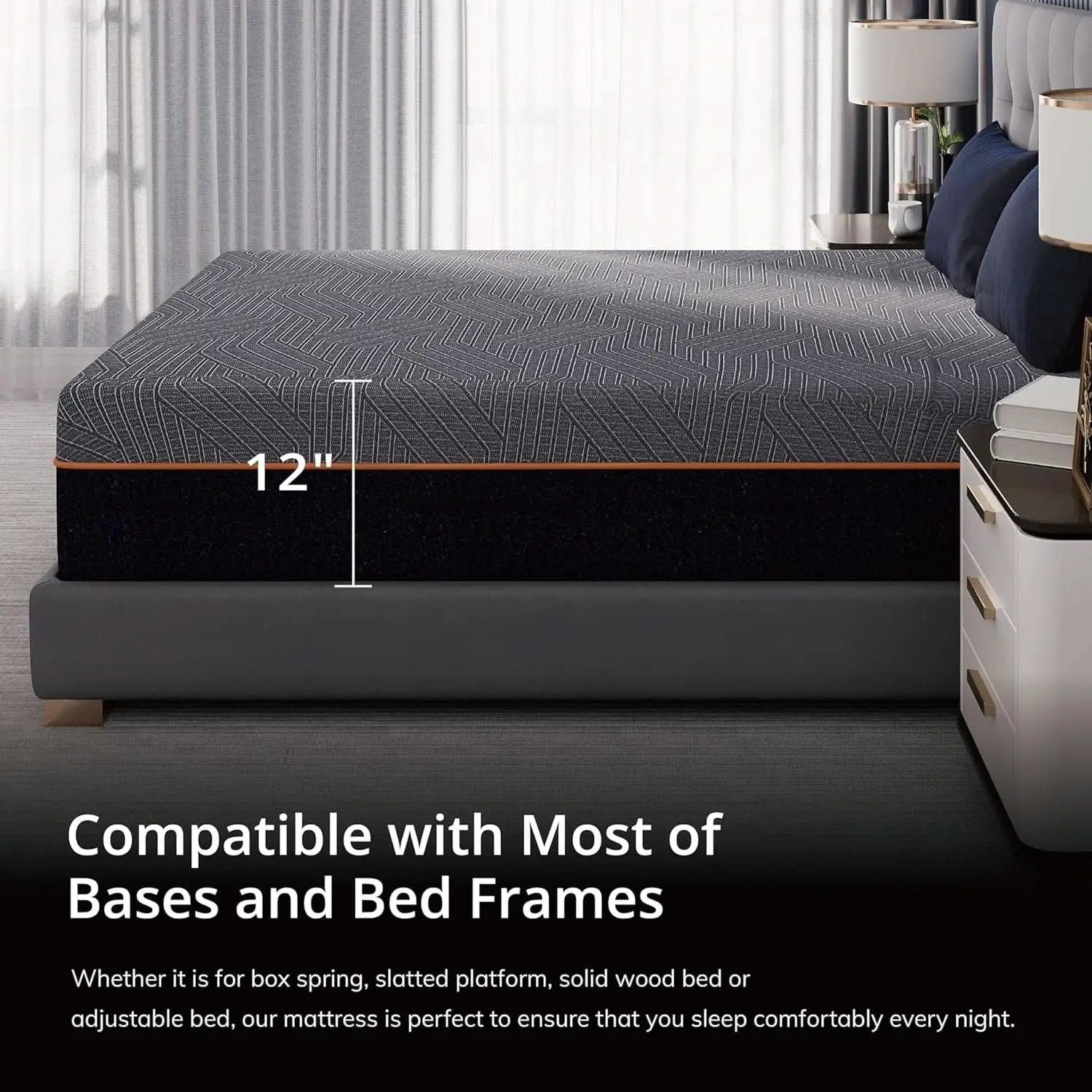 King Memory Foam Mattress Bed In A Box Cooling Gel Comfort from PriceLows™
