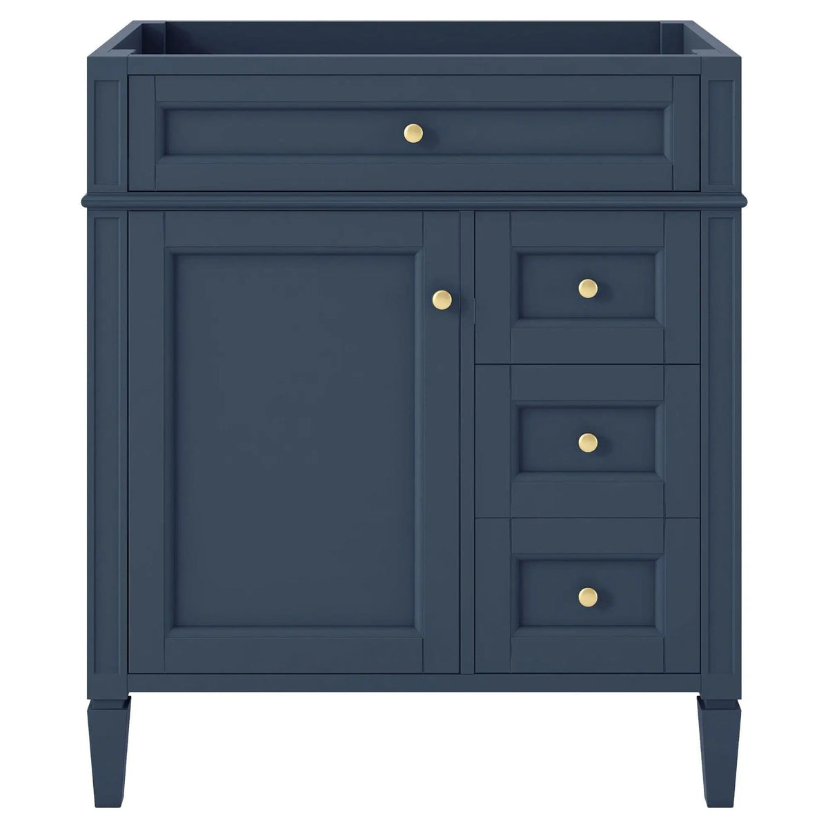 Bathroom Vanity | 3 Drawers | Blue Finish | Tip Out