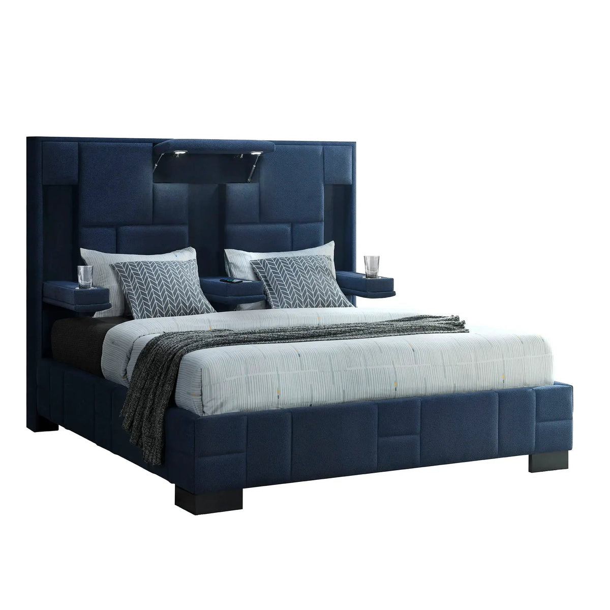 Yaris Bed | Fold-Down Armrests | Wireless Charging Station | Contemporary Style