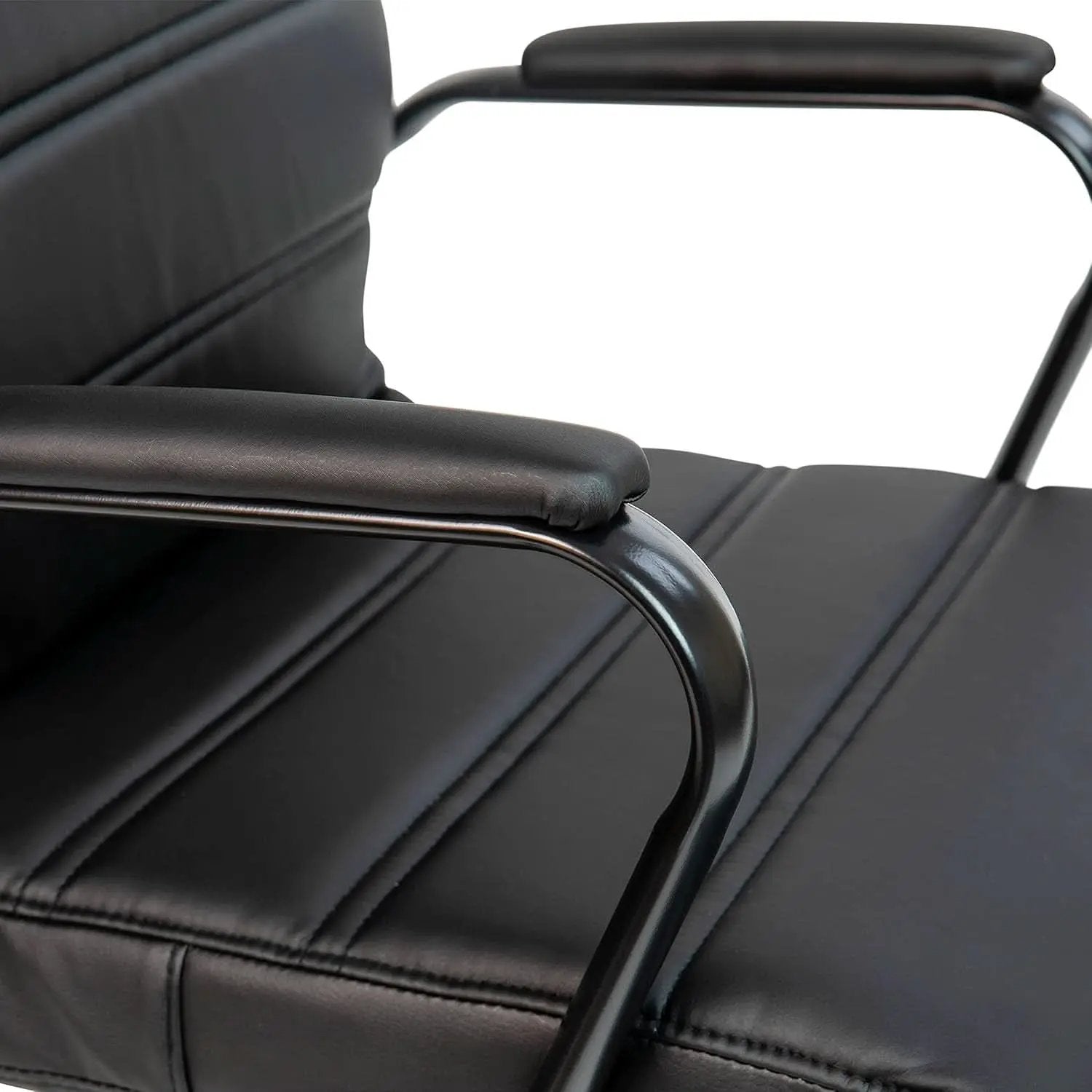 Black Office Chair With Adjustable Height And Padded Seat from PriceLows™