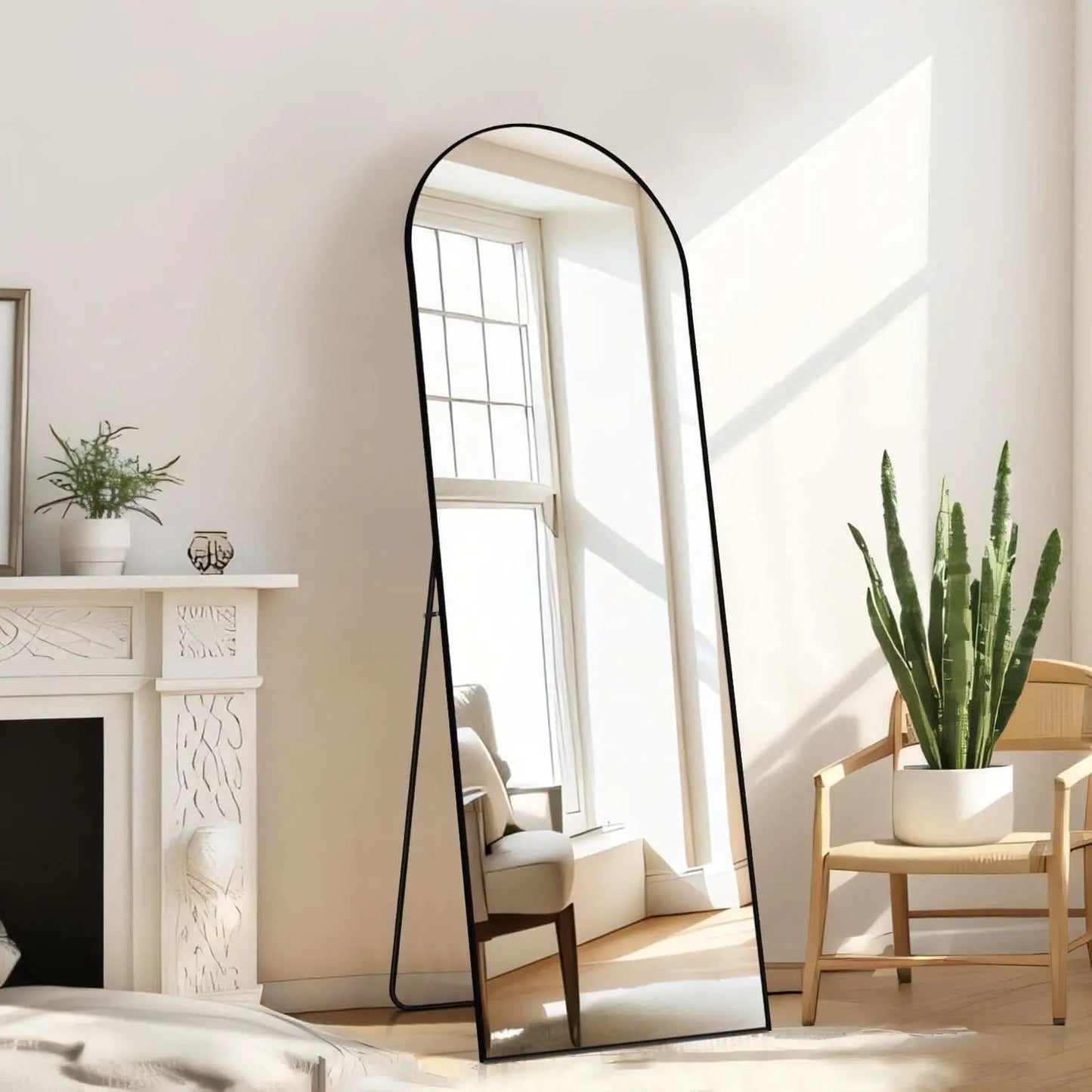 Arched Full Length Mirror 59x16 Inch Shatterproof Glass from PriceLows™