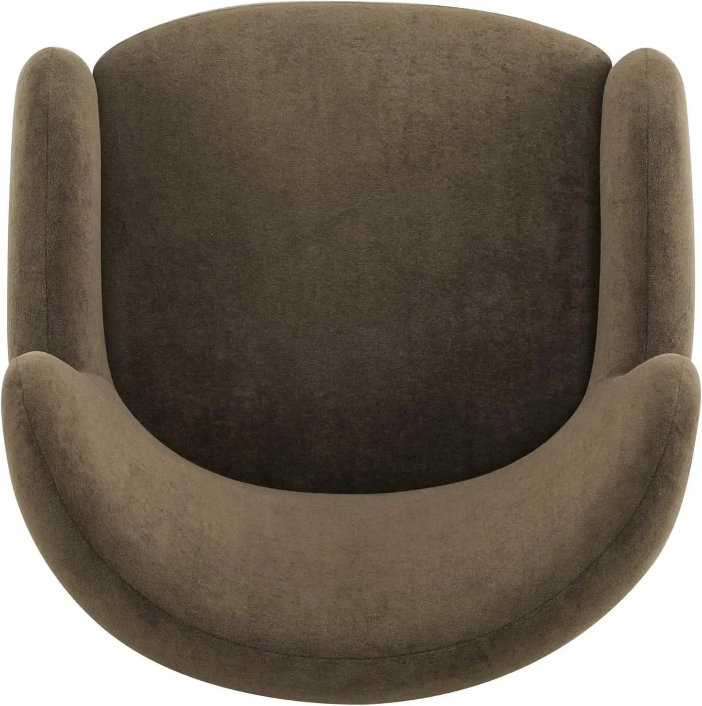 Brown Velvet Wingback Chair With Contoured Backrest from PriceLows™