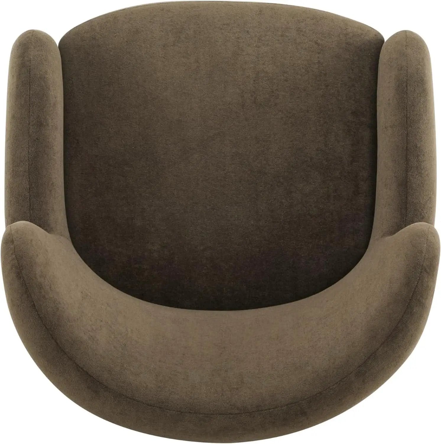 Brown Velvet Wingback Chair With Contoured Backrest from PriceLows™