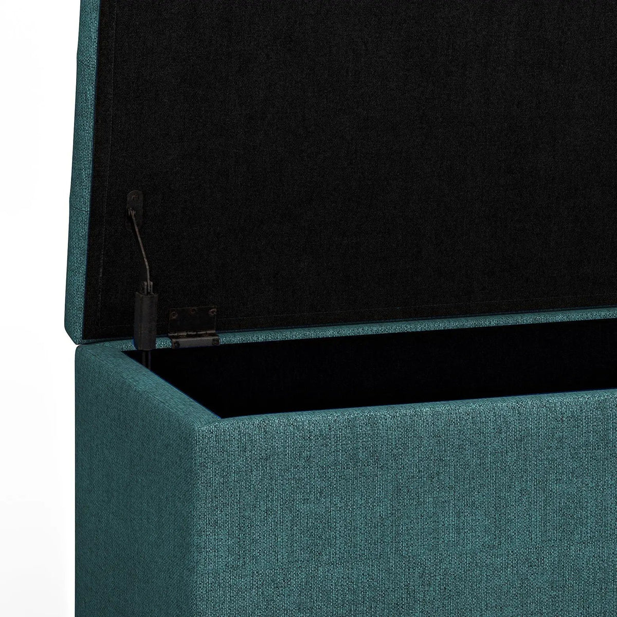 Cosmopolitan Upholstered Storage Ottoman | Child Safety Hinge | Large Interior Storage | 33.5 Inch Length