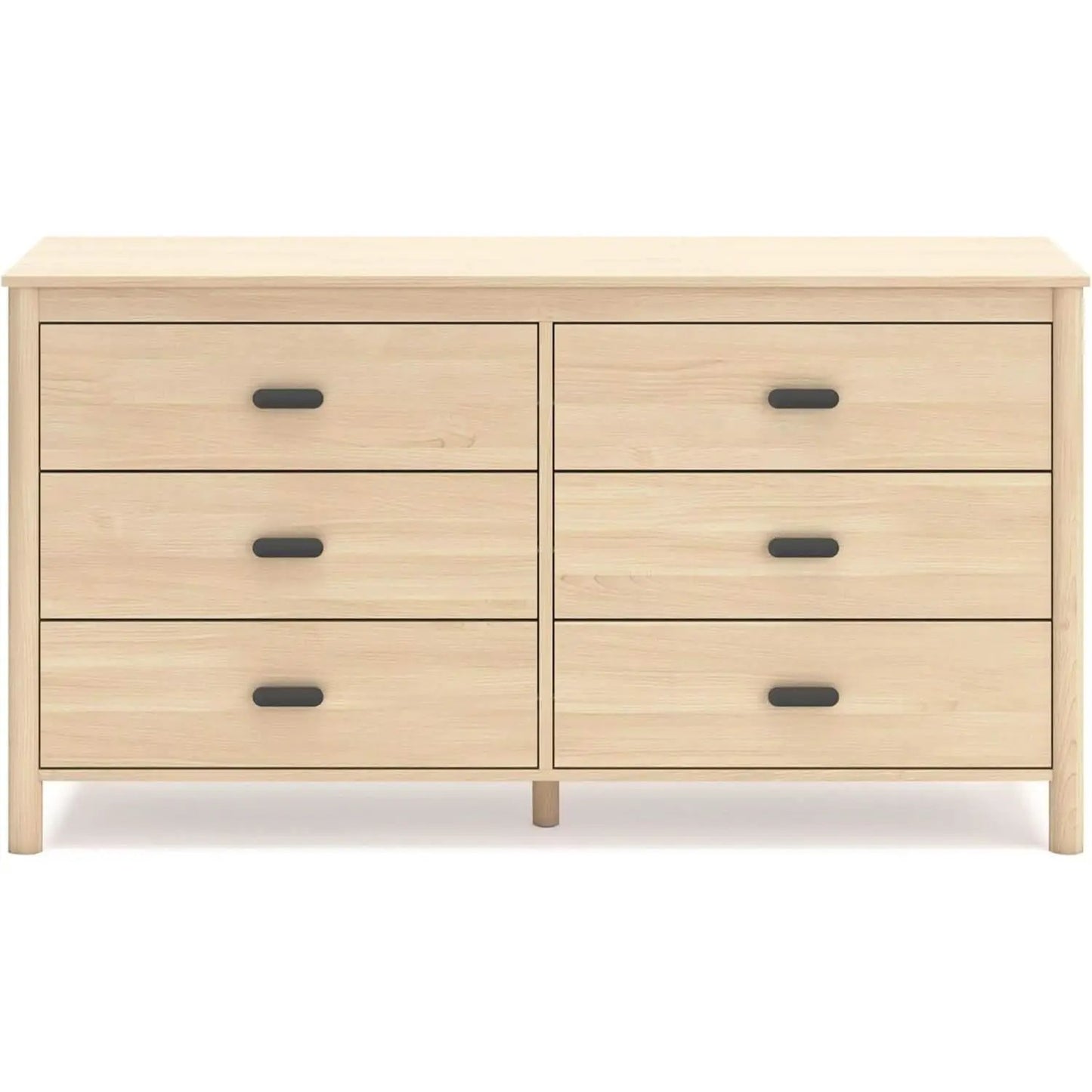 Light Brown Six Drawer Dresser For Bedroom Storage from PriceLows™