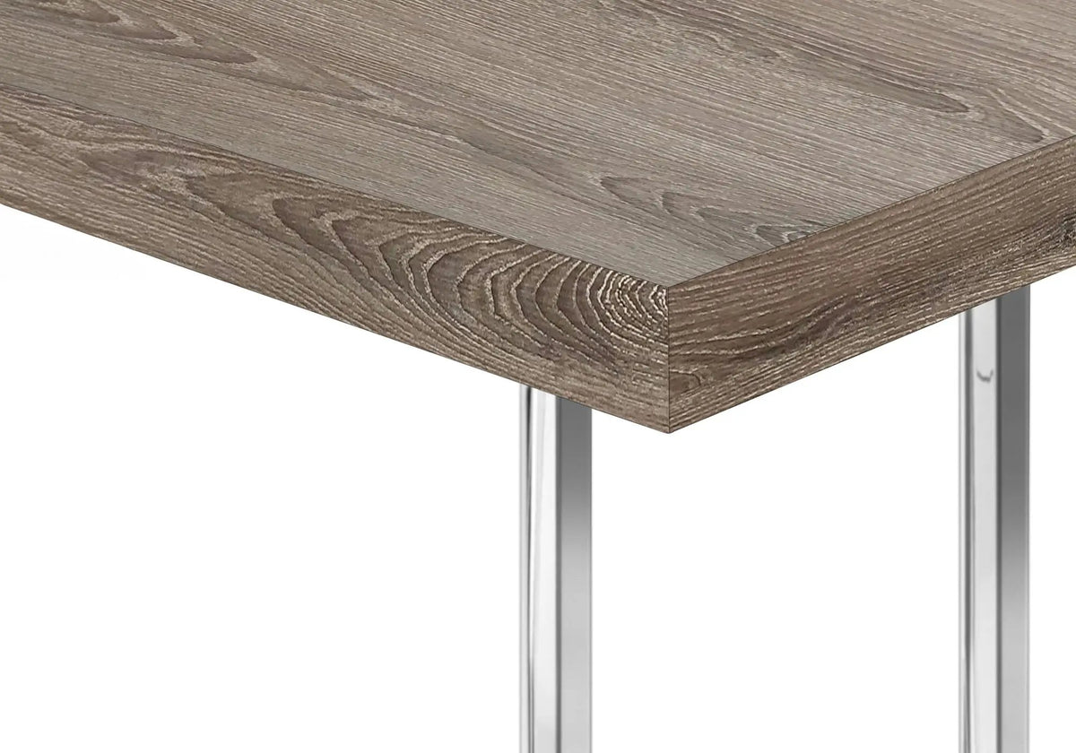 C-Shaped Accent Table | Sturdy Metal Base | Thick Rectangular Top | Portable And Lightweight