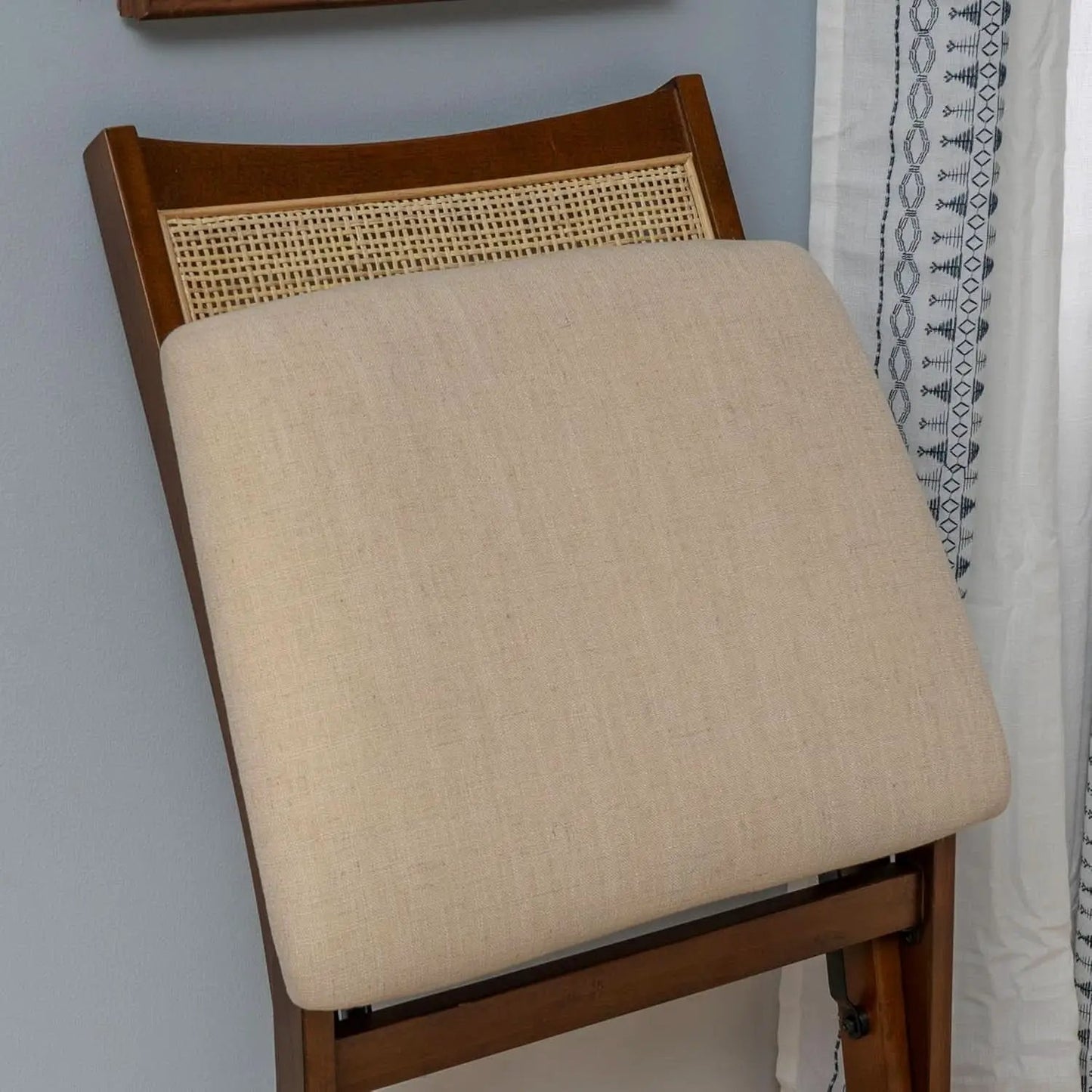 Kasi Brown Natural Rattan Cane Foldable Dining Side Chair from PriceLows™