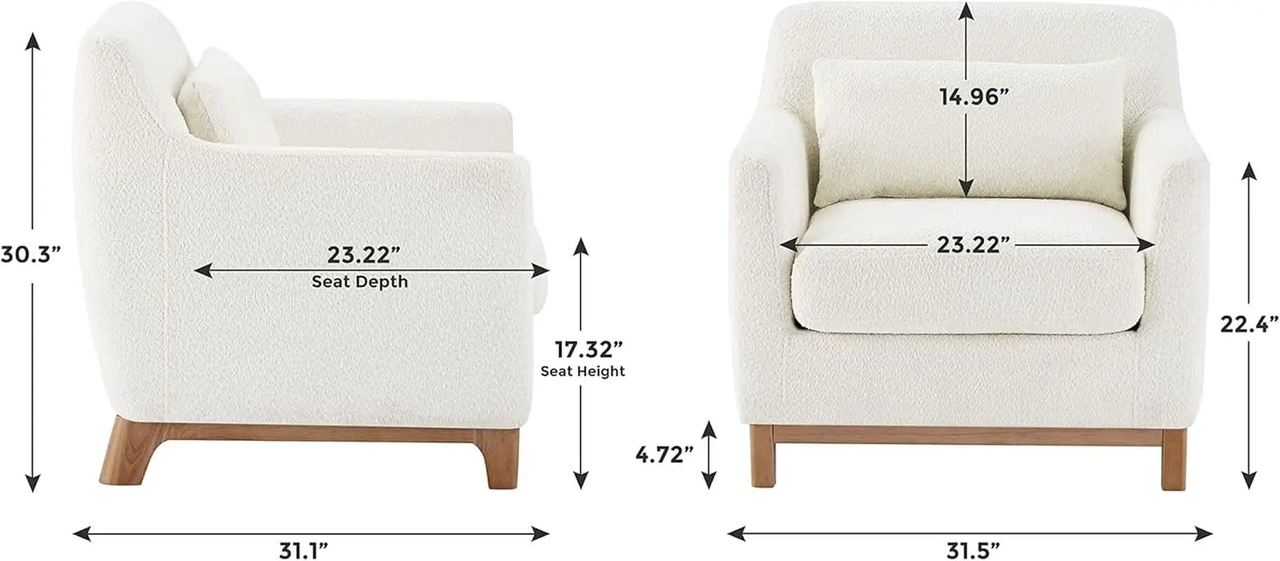 Luxurious Sherpa Oversized Accent Chair Camel Plush from PriceLows™
