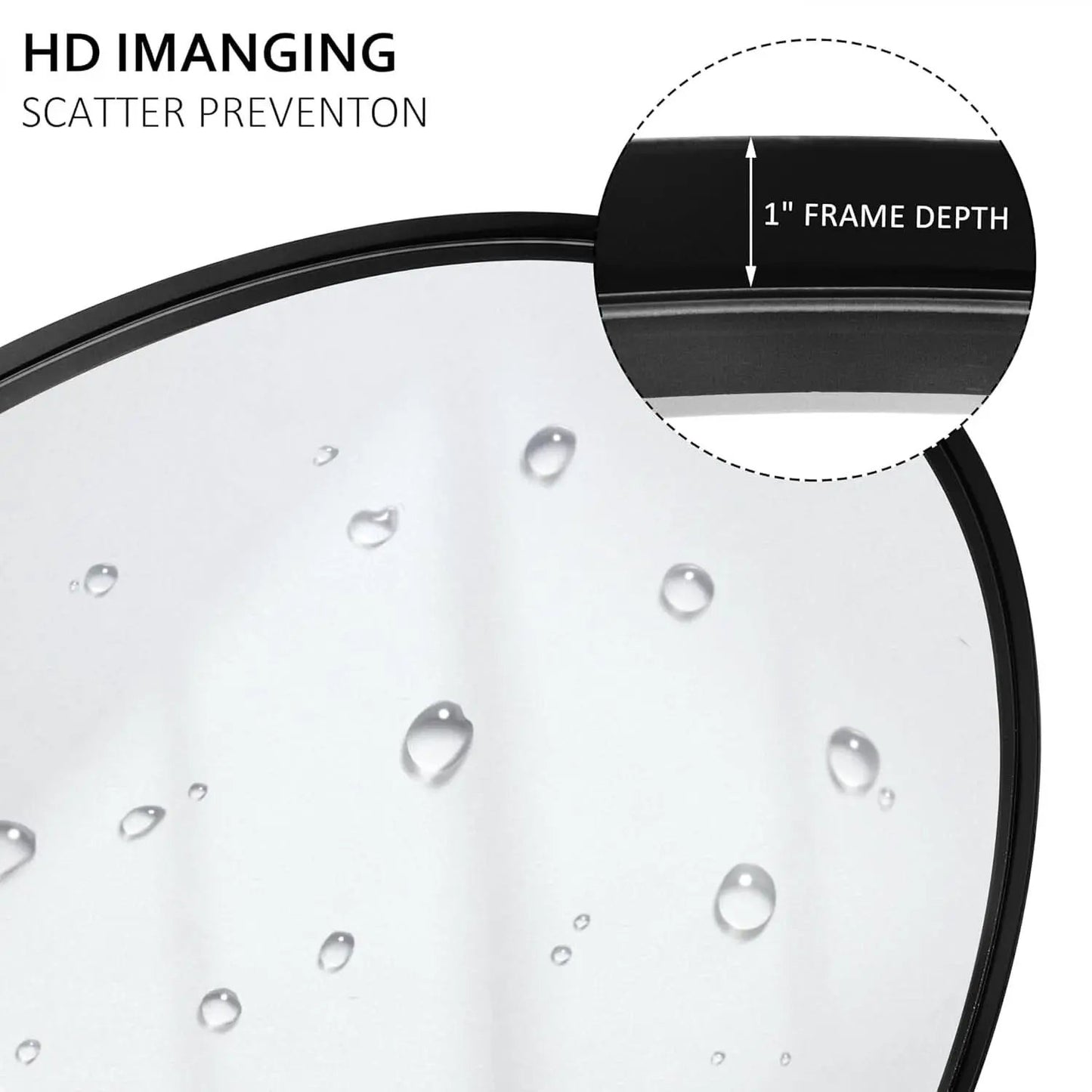 18x28 Black Oval Wall Mirror For Modern Home Decor In Bathrooms Hallways And Entryways from PriceLows™