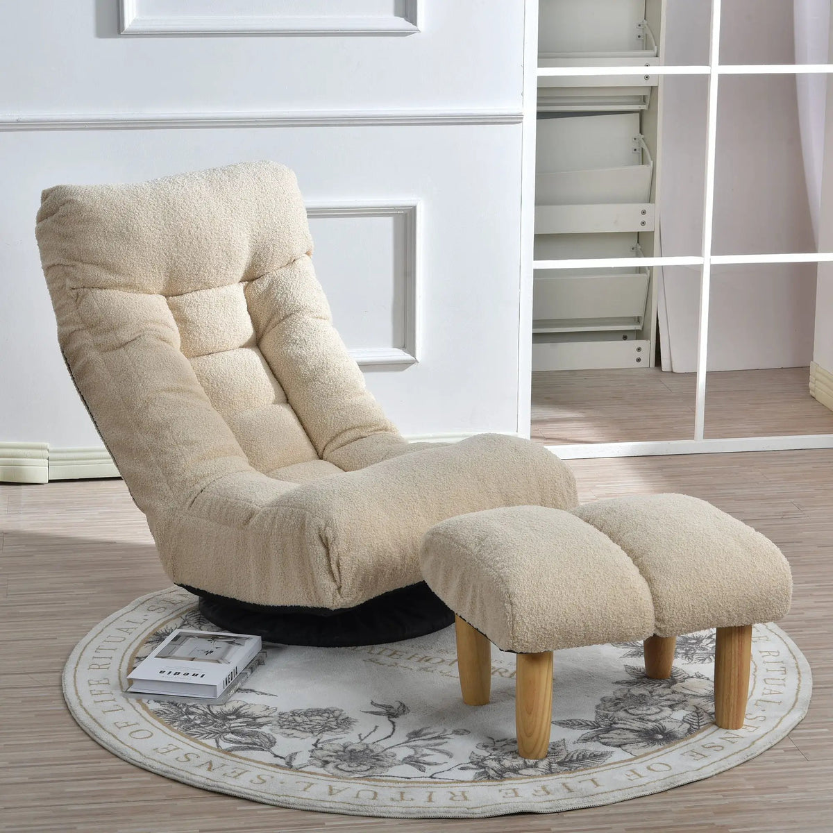 Adjustable Reclining Floor Chair | Metal Frame | Folding