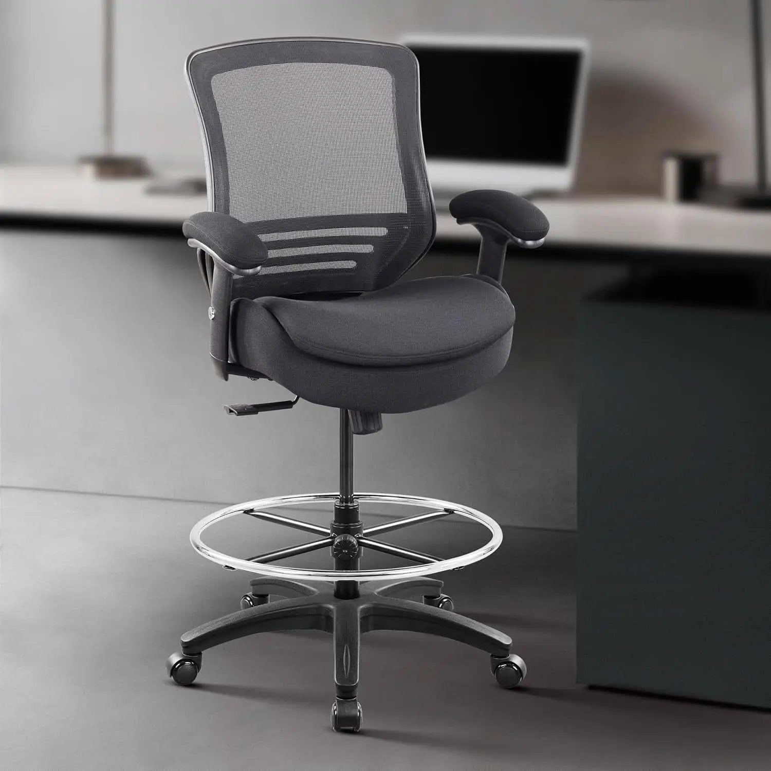 400Lbs Ergonomic Drafting Chair Adjustable Foot Ring from PriceLows™