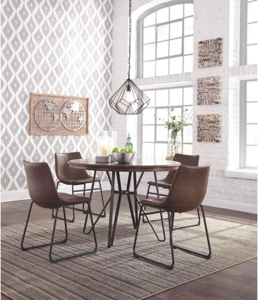 Mid Century Centiar 18.75 Inch Dining Bucket Chairs Set Of 2 Black And Brown from PriceLows™