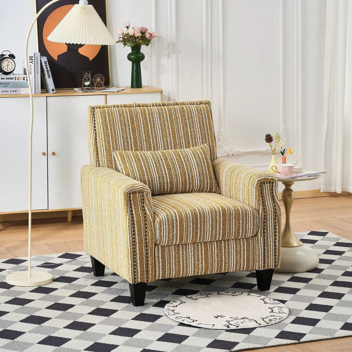 Comfy Armchair For Living Room | 3 Pieces | Solid Wood | Living Room