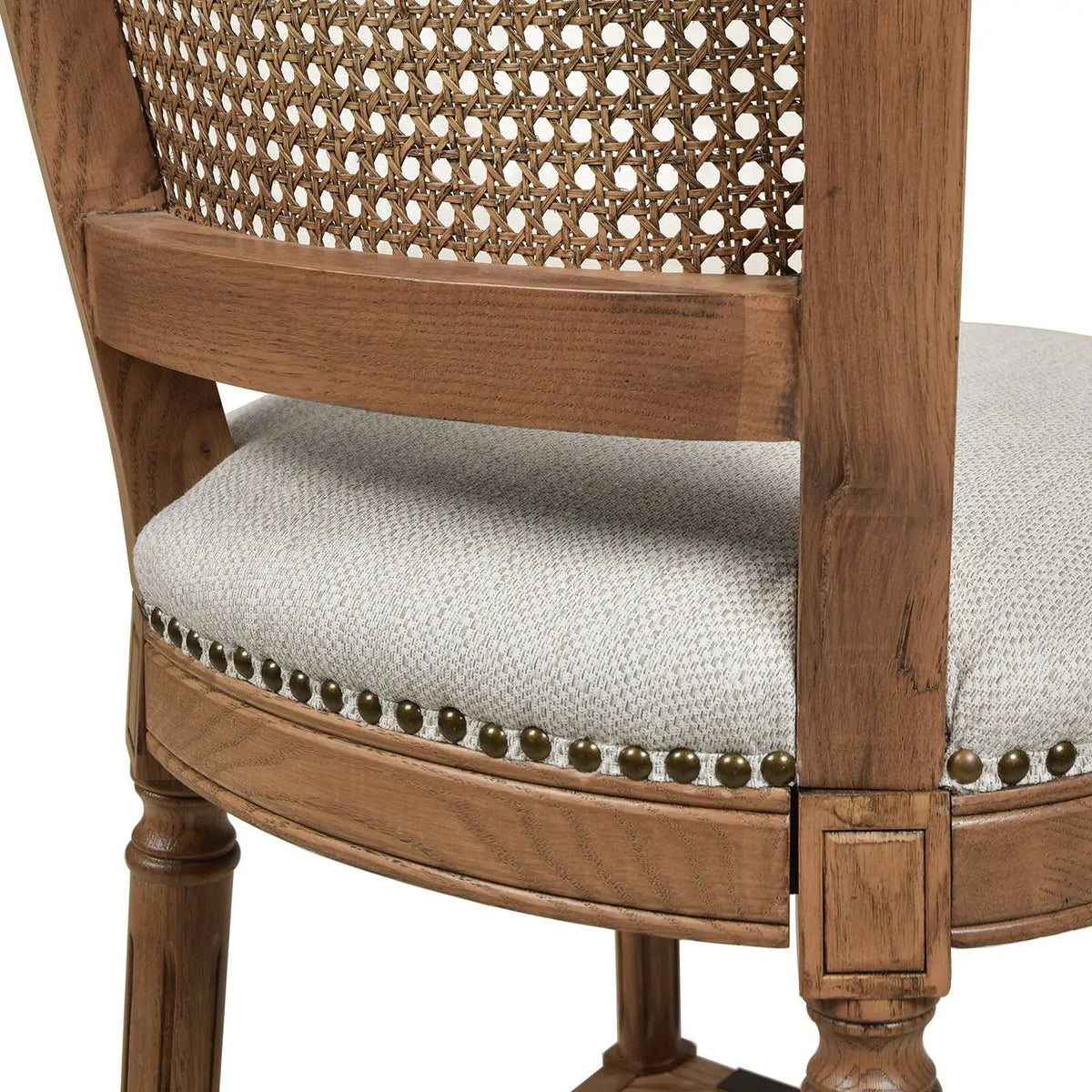 Triomphe Rattan Counter Bar Stool | French Country Style | High Back Armless | Wicker Weave