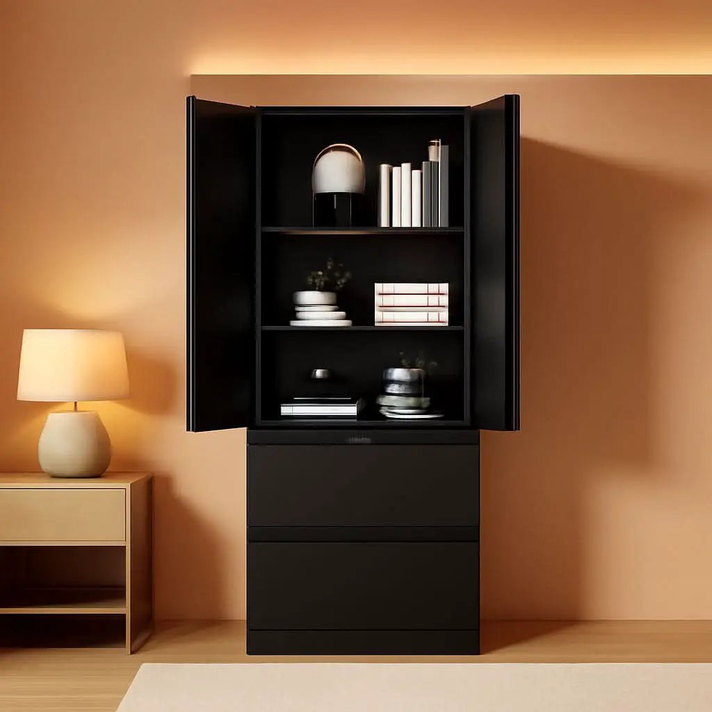 Locking Metal Lateral File Cabinet With Adjustable Shelves And Locks from PriceLows™