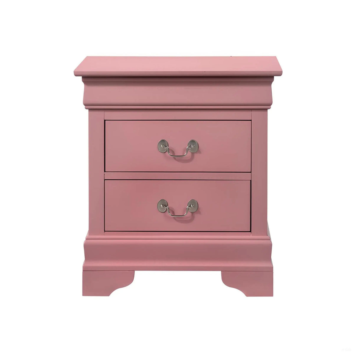 Louis Phillipe Nightstand | Traditional Wood Design | English Dovetailed Drawers | Metal Center Guides