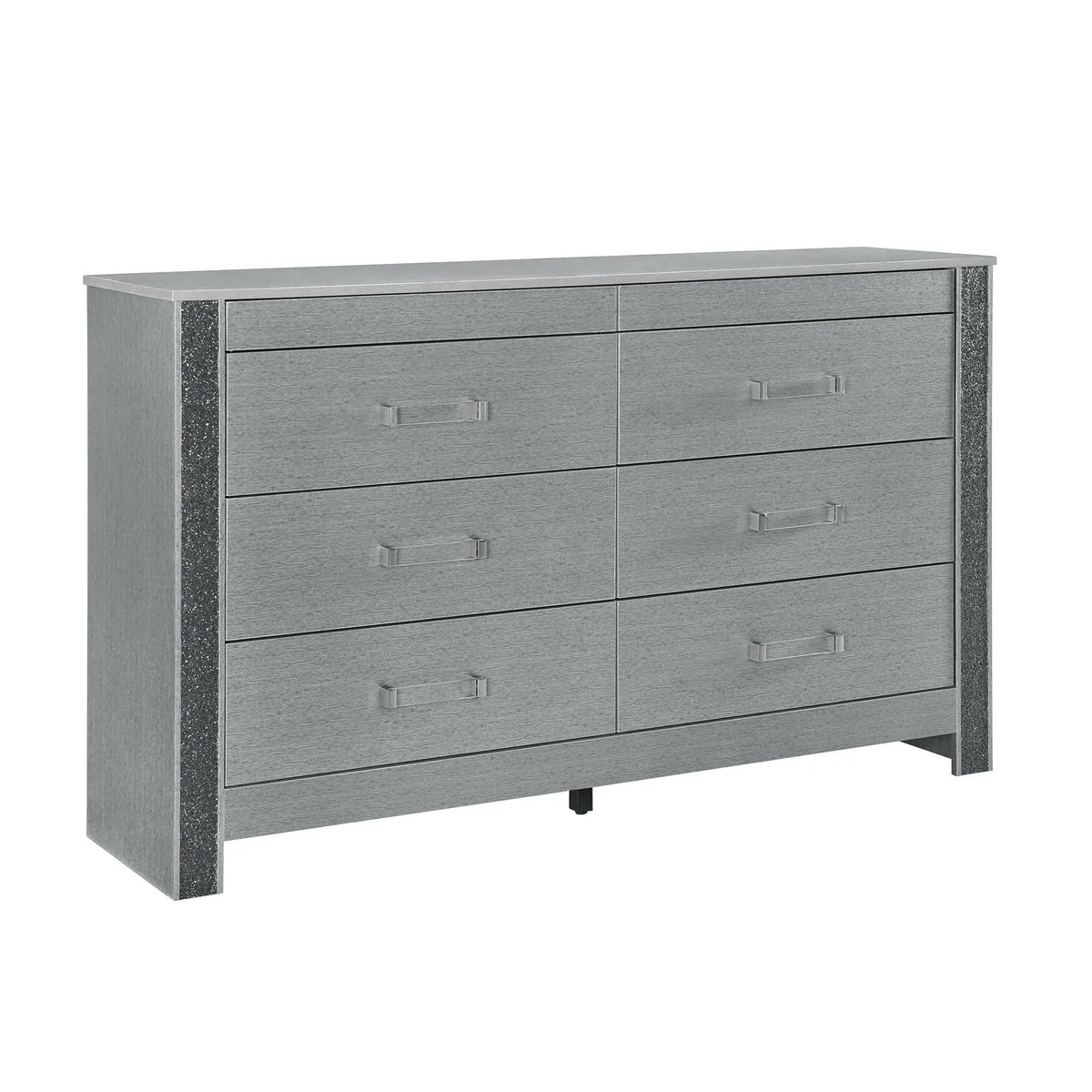 Lorenzo 5-Piece Bedroom Set | Glittered Detailing | Built-In Headboard Speaker | Box Spring Required