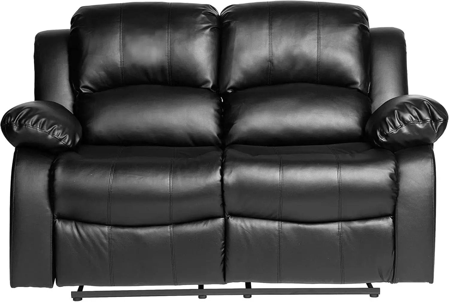 62.5 Inch Black Wall Hugger Recliner Loveseat Modern from PriceLows™