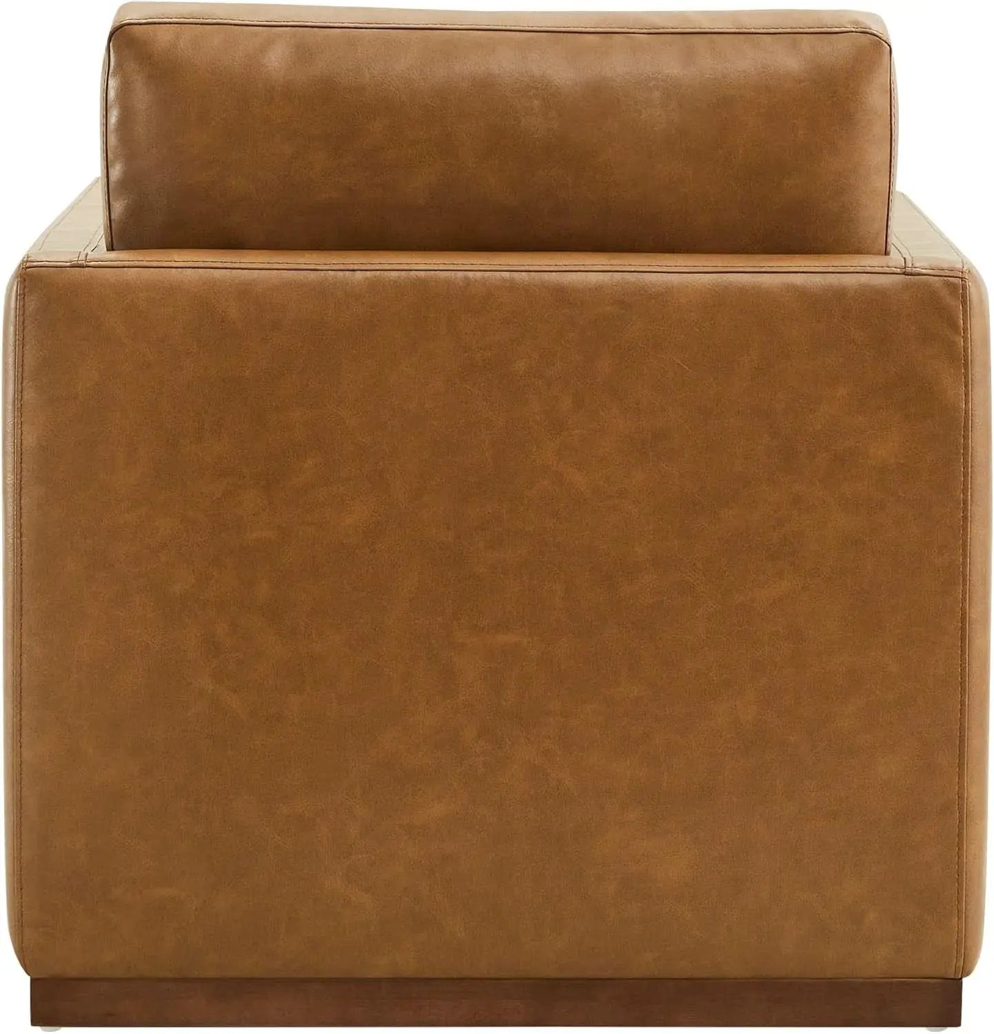 Swivel Accent Chair FauxLeather SaddleBrown Armchair LivingRoom from PriceLows™