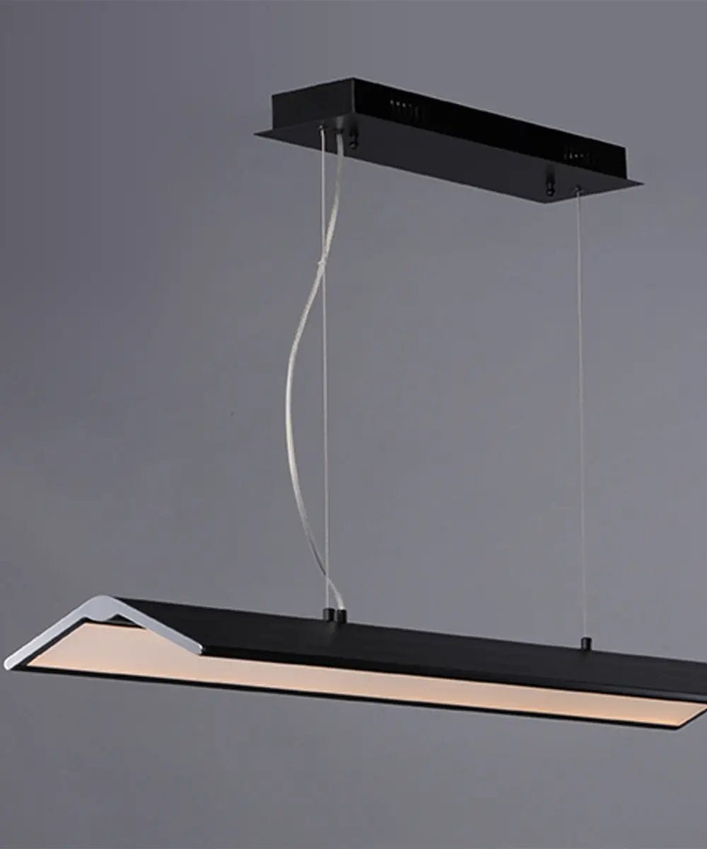 Pendant Light | 46 Inch Length | Black Chrome | Integrated LED