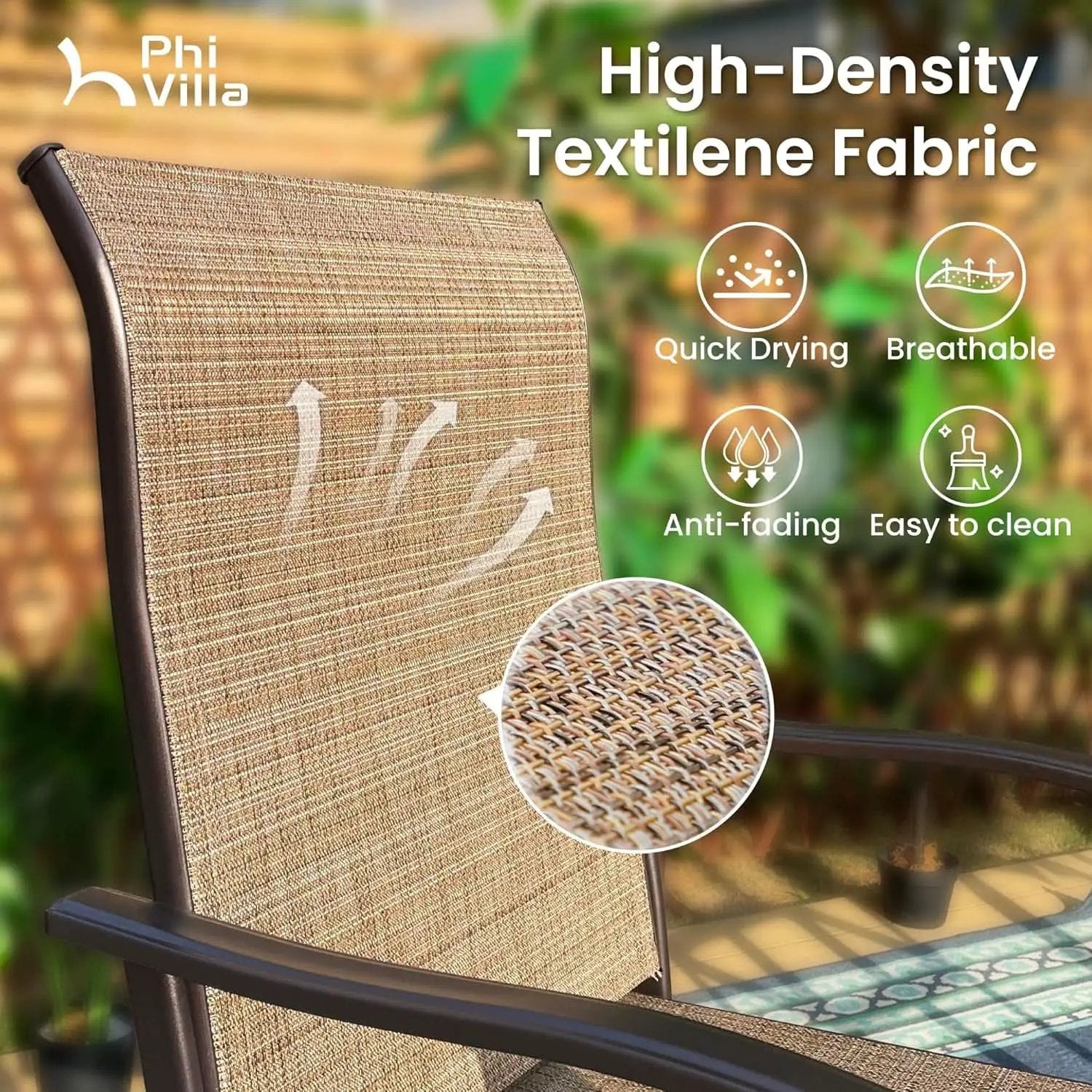 Swivel Outdoor Bar Stools Set of Four Durable Chairs from PriceLows™