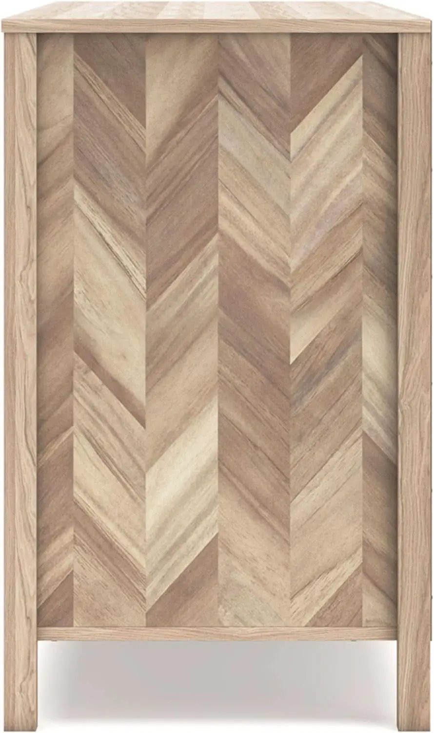 Mid-Century Modern 6 Drawer Dresser With Chevron Pattern from PriceLows™