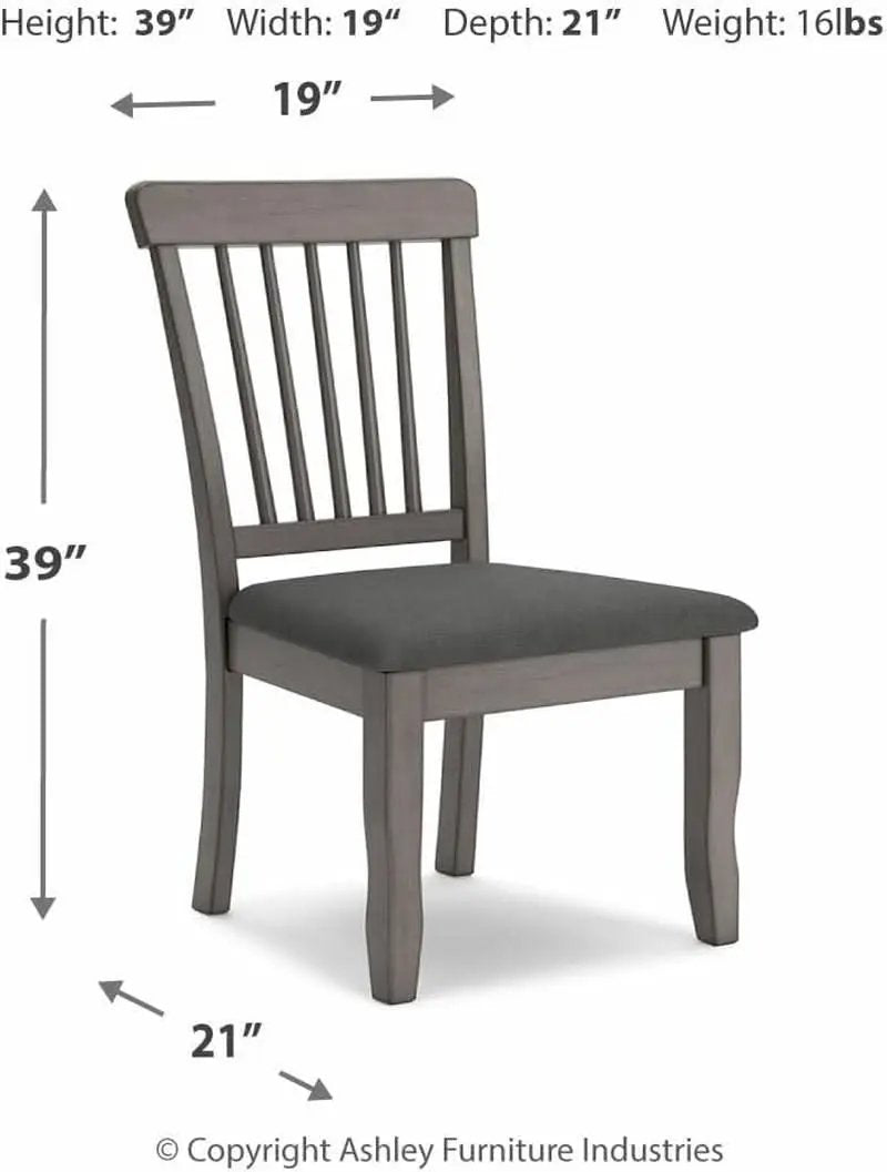 Shullden Gray Spindle Back Dining Chairs Set Of 2 from PriceLows™